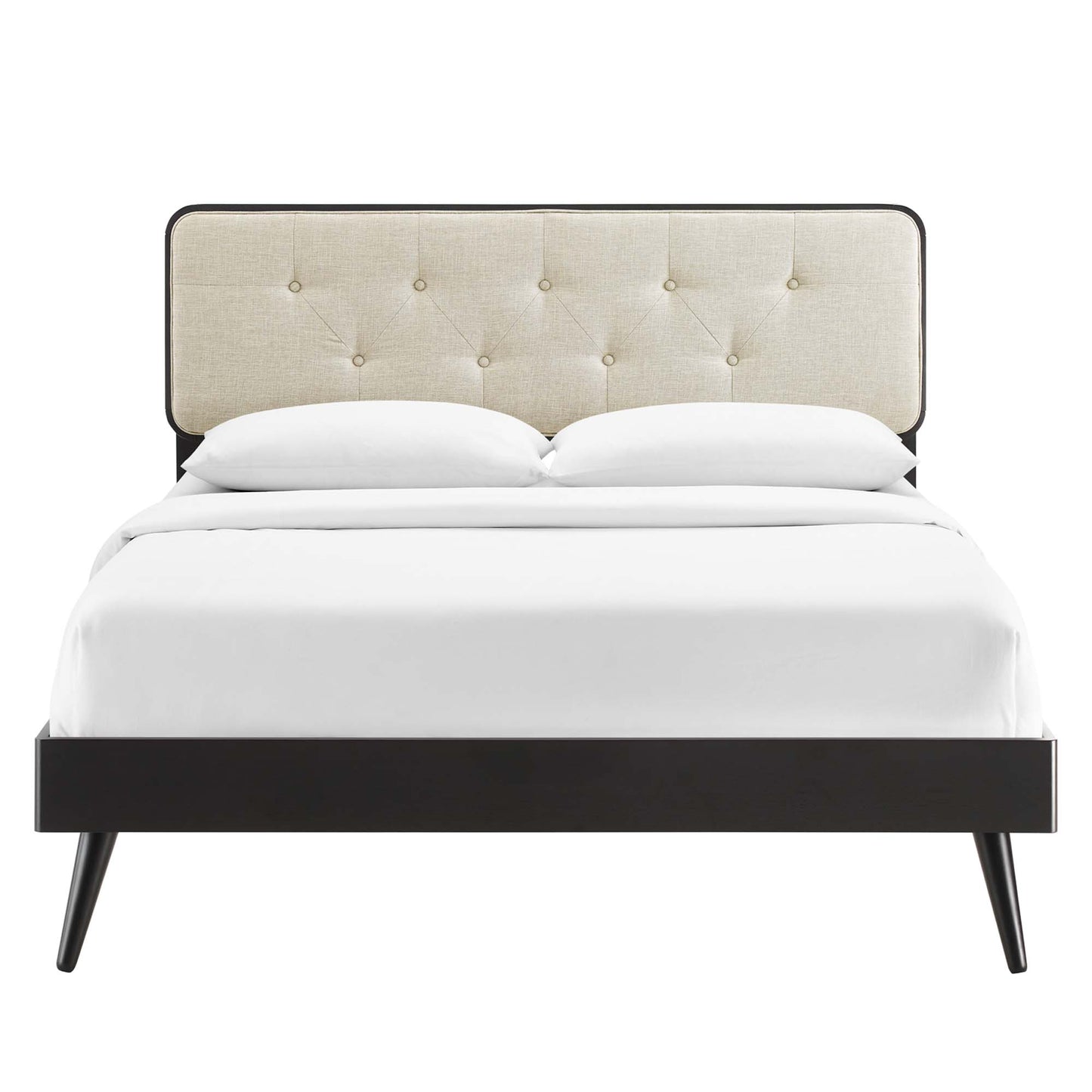 Bridgette Wood Queen Platform Bed With Splayed Legs by Modway