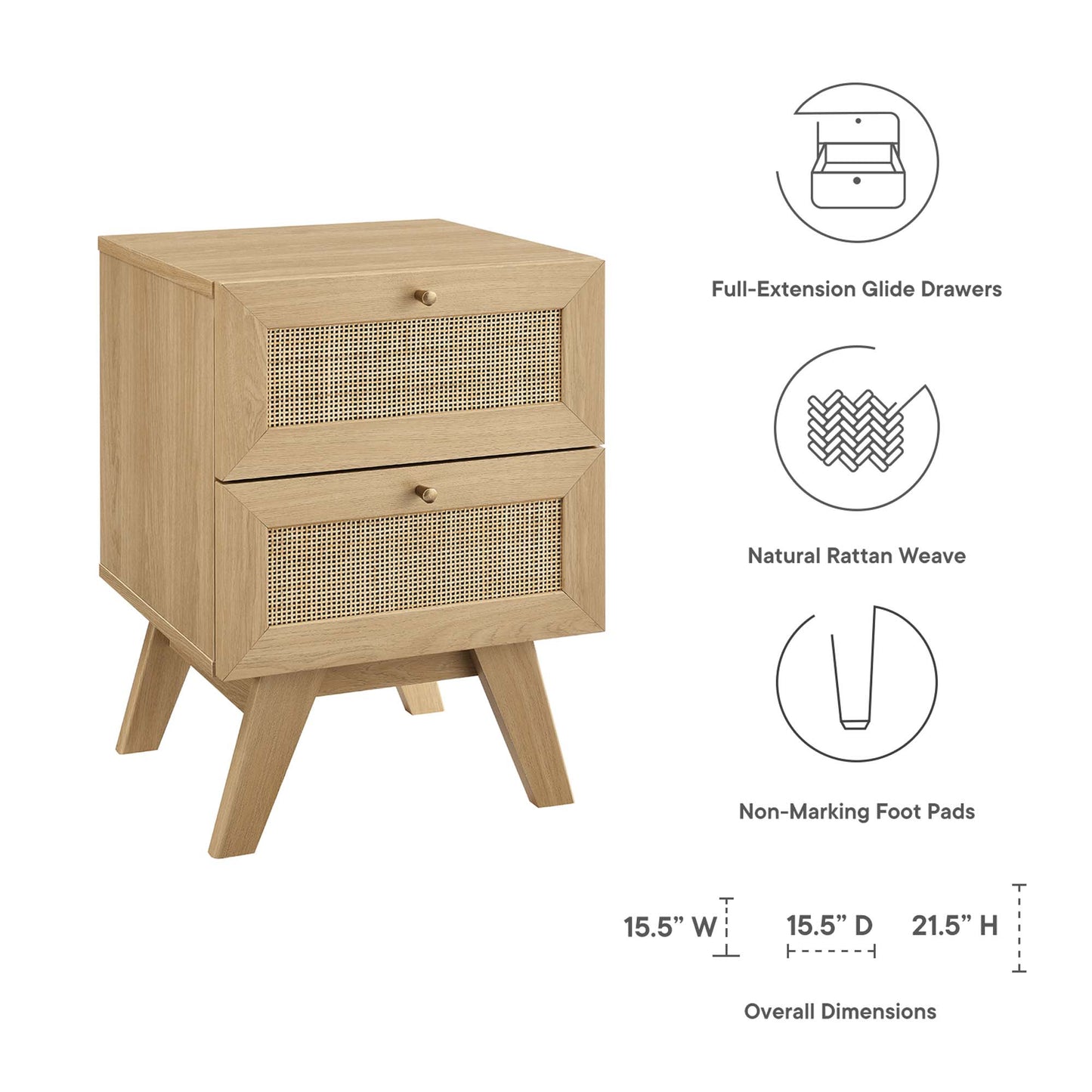 Soma 2-Drawer Nightstand by Modway