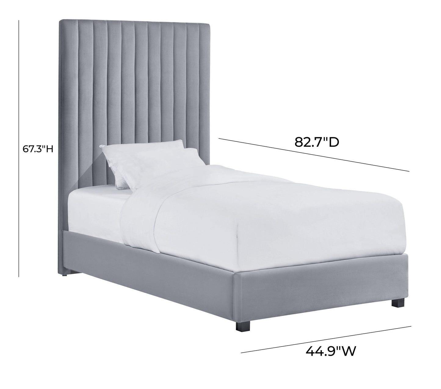 Arabelle Grey Bed in King