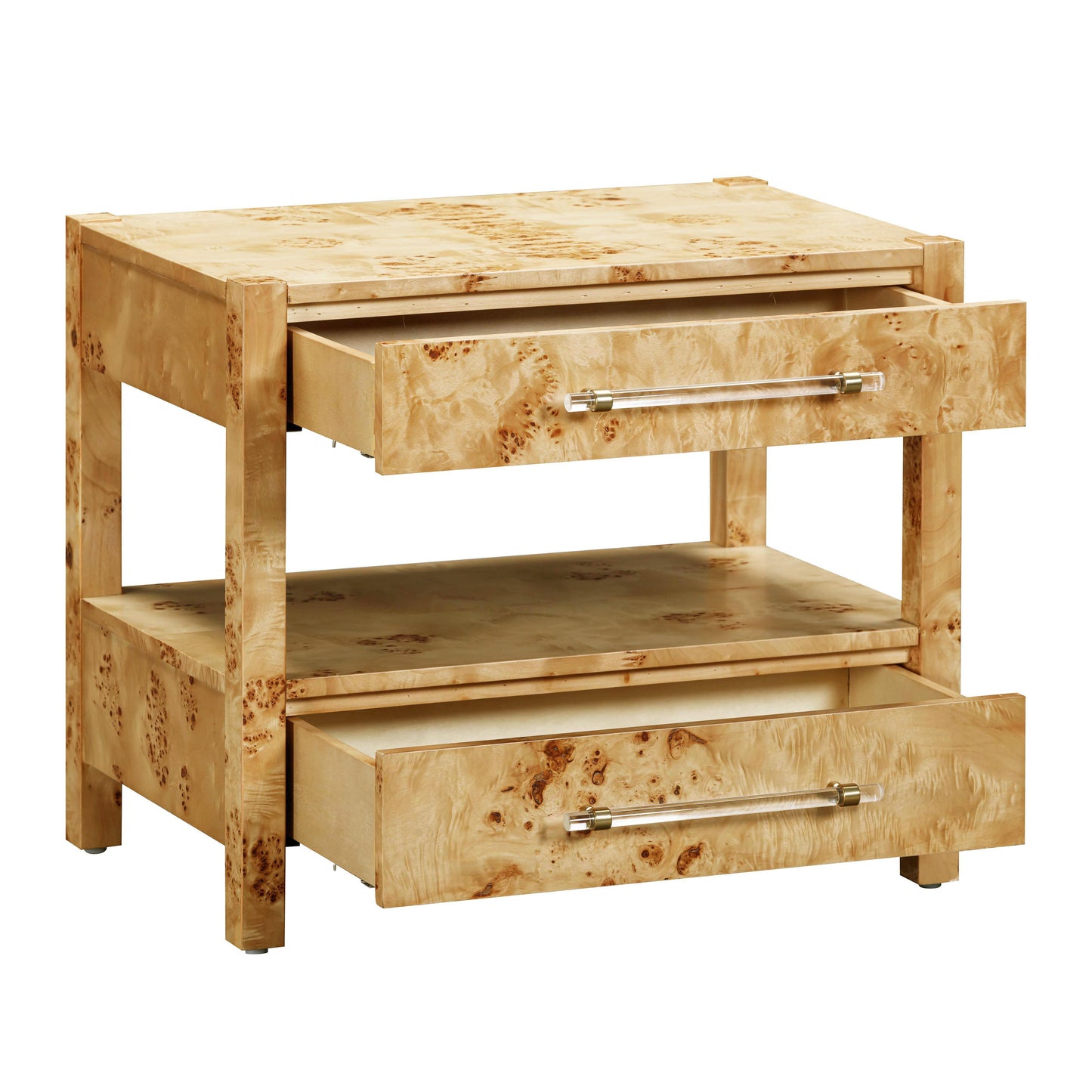 Brandyss Natural Burl Nightstand