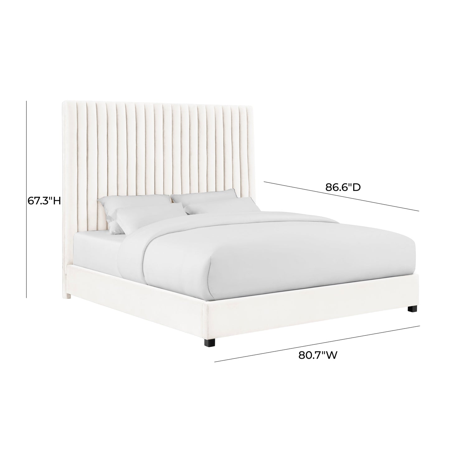 Arabelle Grey Bed in King