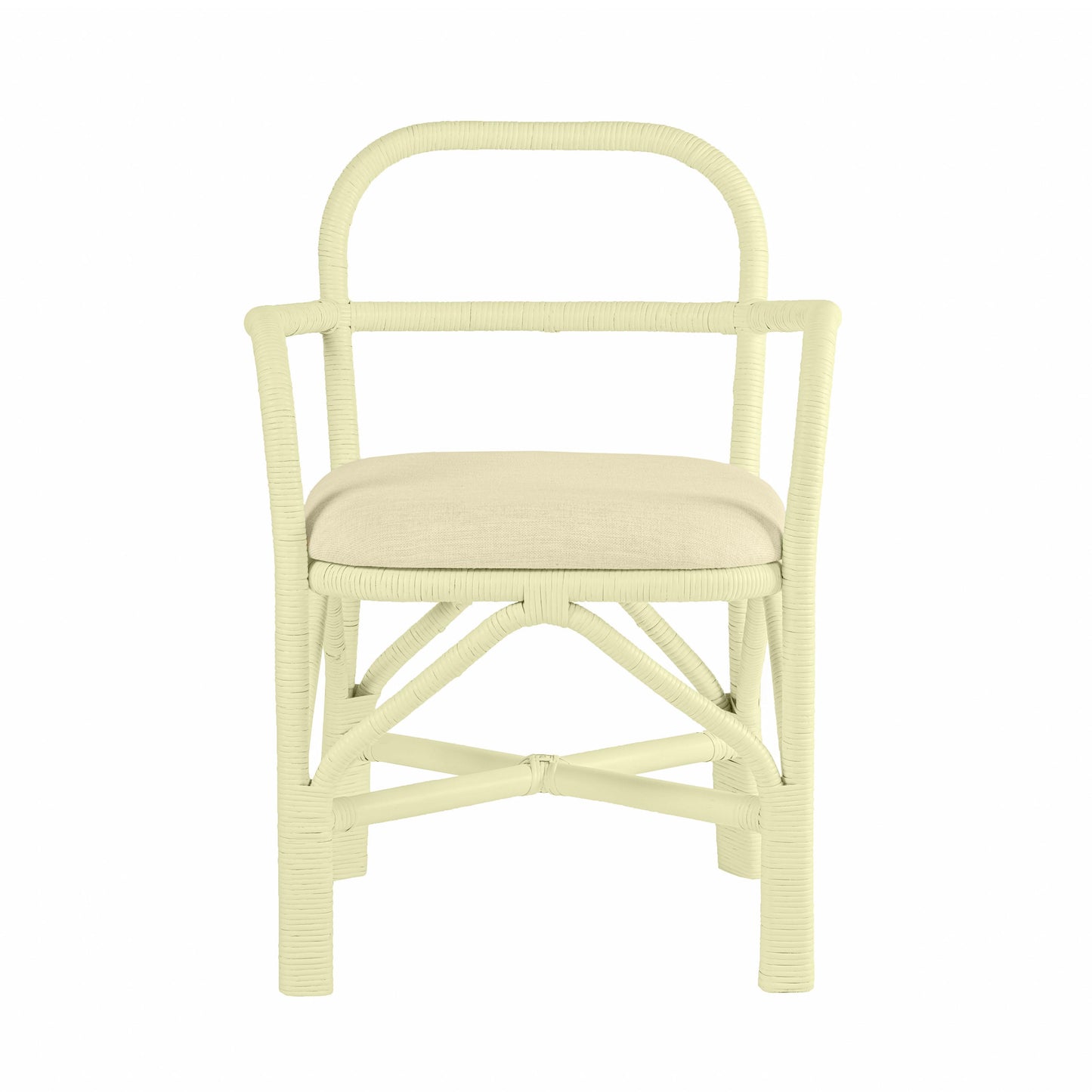 Ginny Yellow Rattan Dining Chair