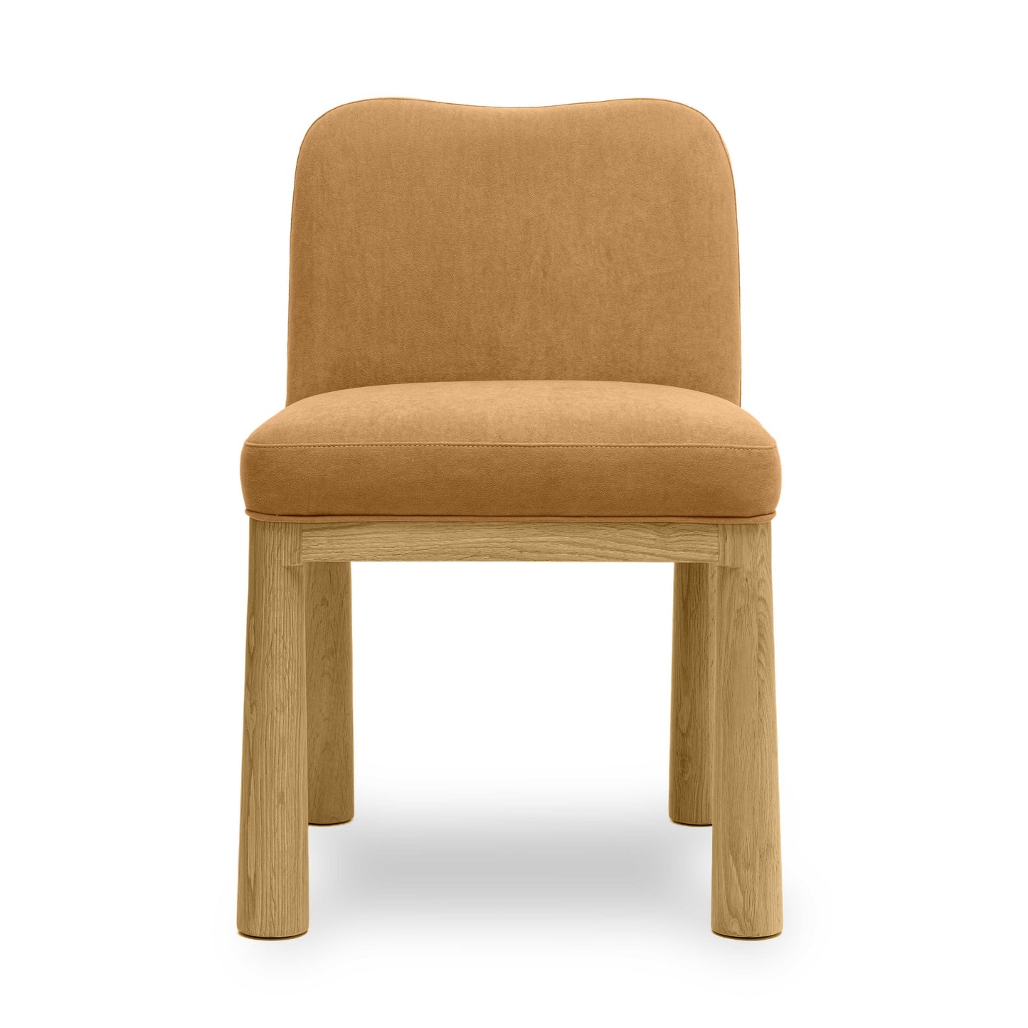 Tiara Cream Performance Velvet Oak Dining Chair