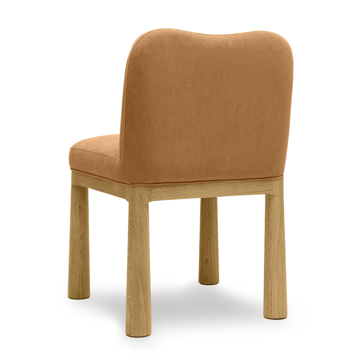 Tiara Cream Performance Velvet Oak Dining Chair