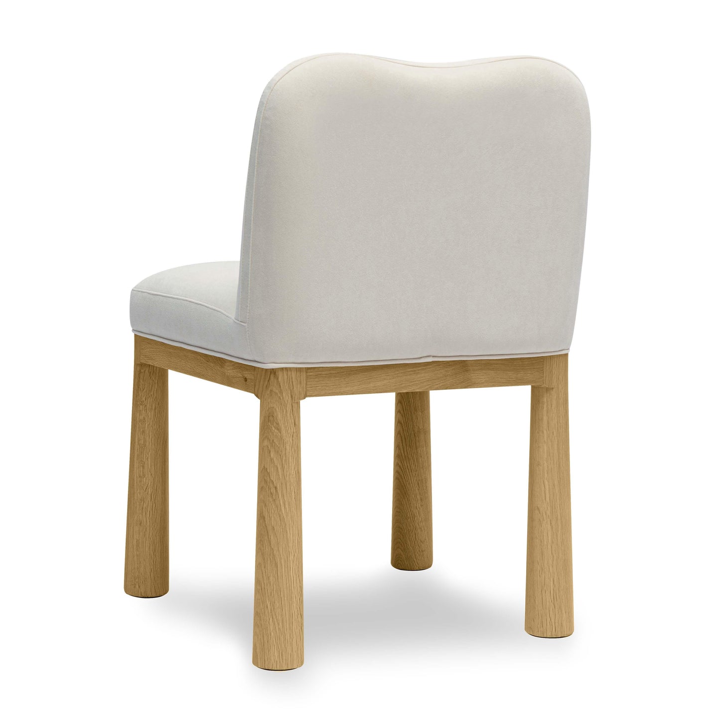 Tiara Cream Performance Velvet Oak Dining Chair