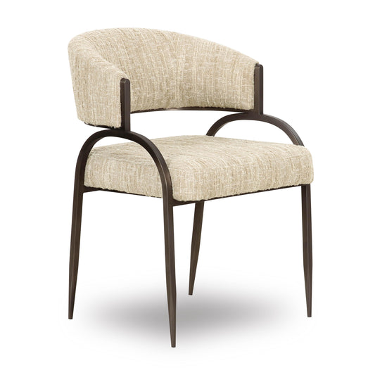 Tatum Cream Textured Performance Boucle Dining Chair