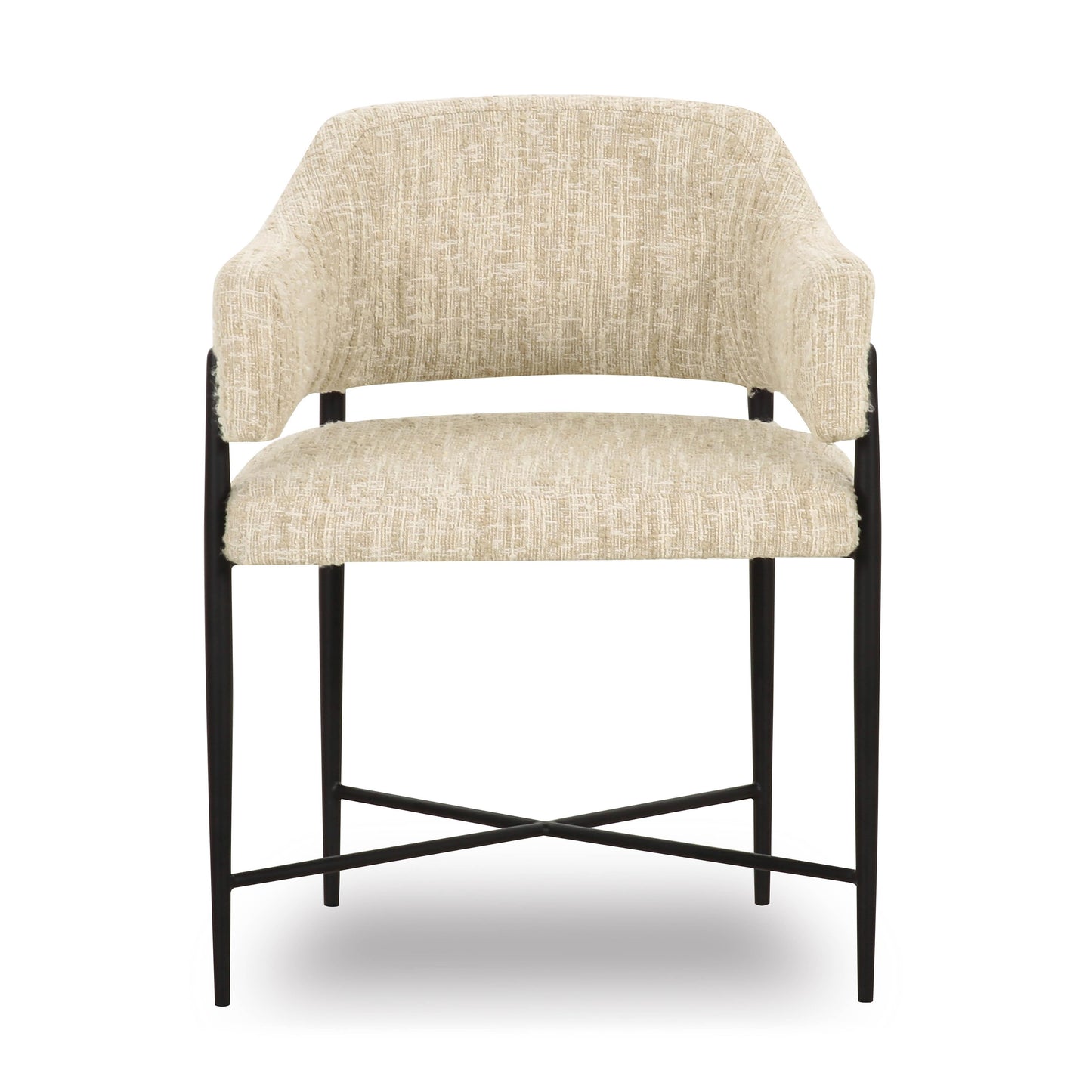 Sezanne Cream Textured Performance Boucle Dining Chair