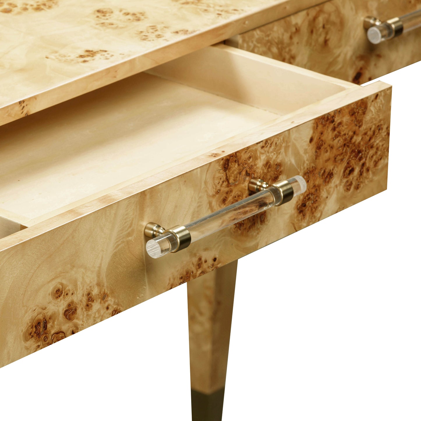 Brandyss White Burl Work Desk