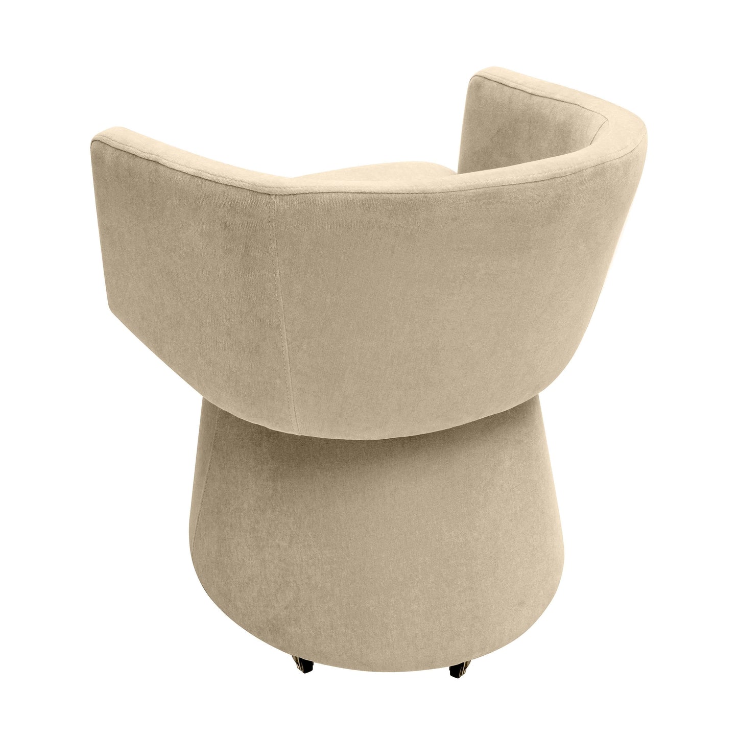 Kristen Taupe Upcycled Chenille Rolling Desk Chair