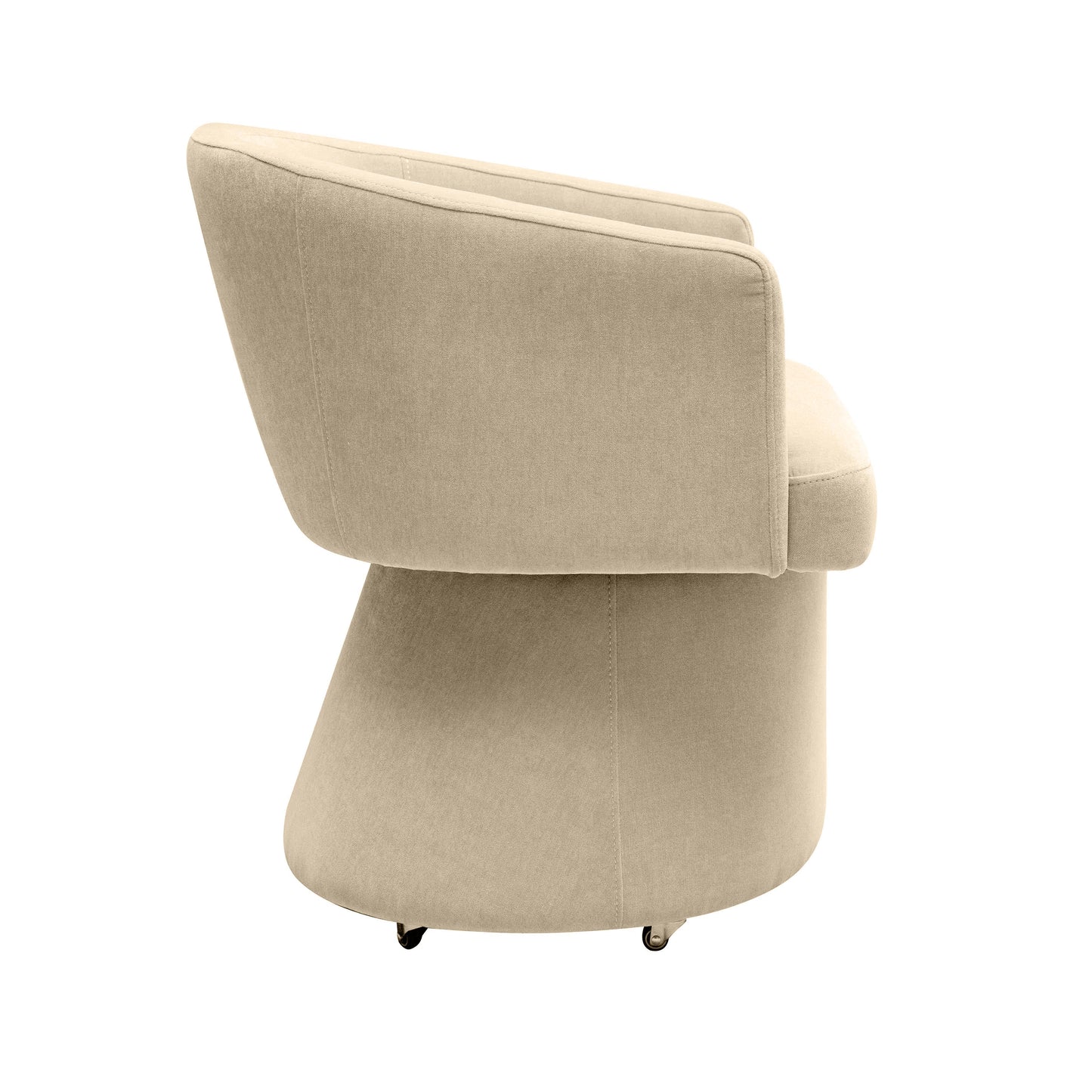 Kristen Taupe Upcycled Chenille Rolling Desk Chair