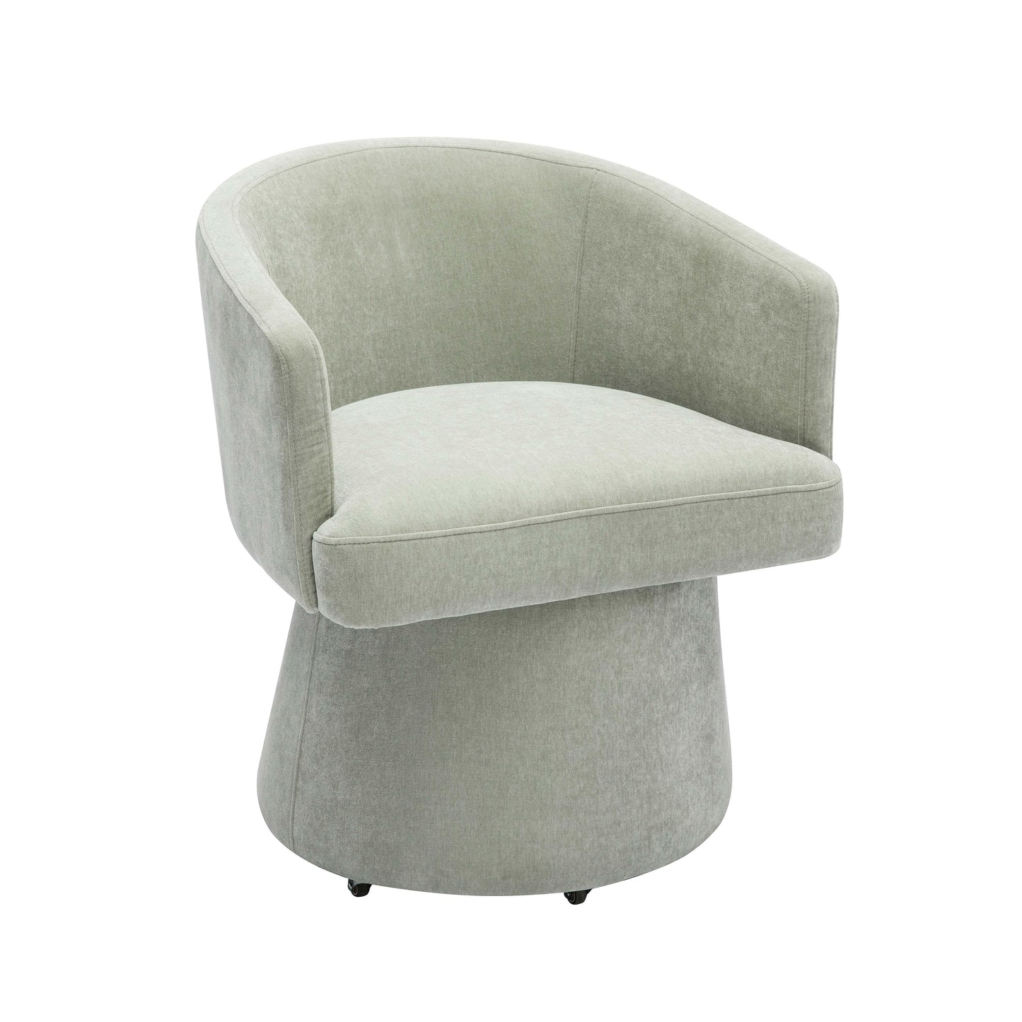 Kristen Taupe Upcycled Chenille Rolling Desk Chair