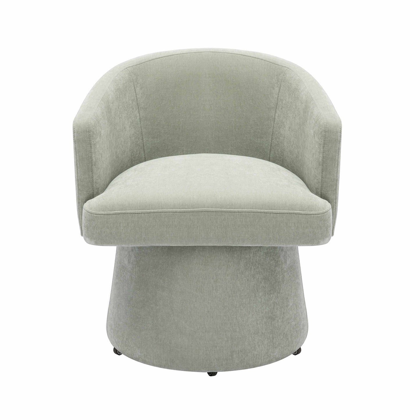 Kristen Taupe Upcycled Chenille Rolling Desk Chair