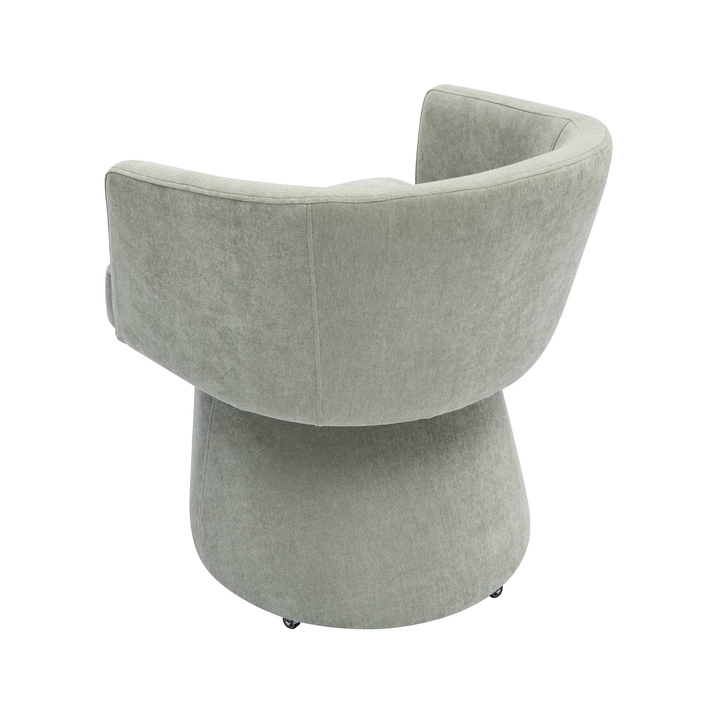 Kristen Taupe Upcycled Chenille Rolling Desk Chair