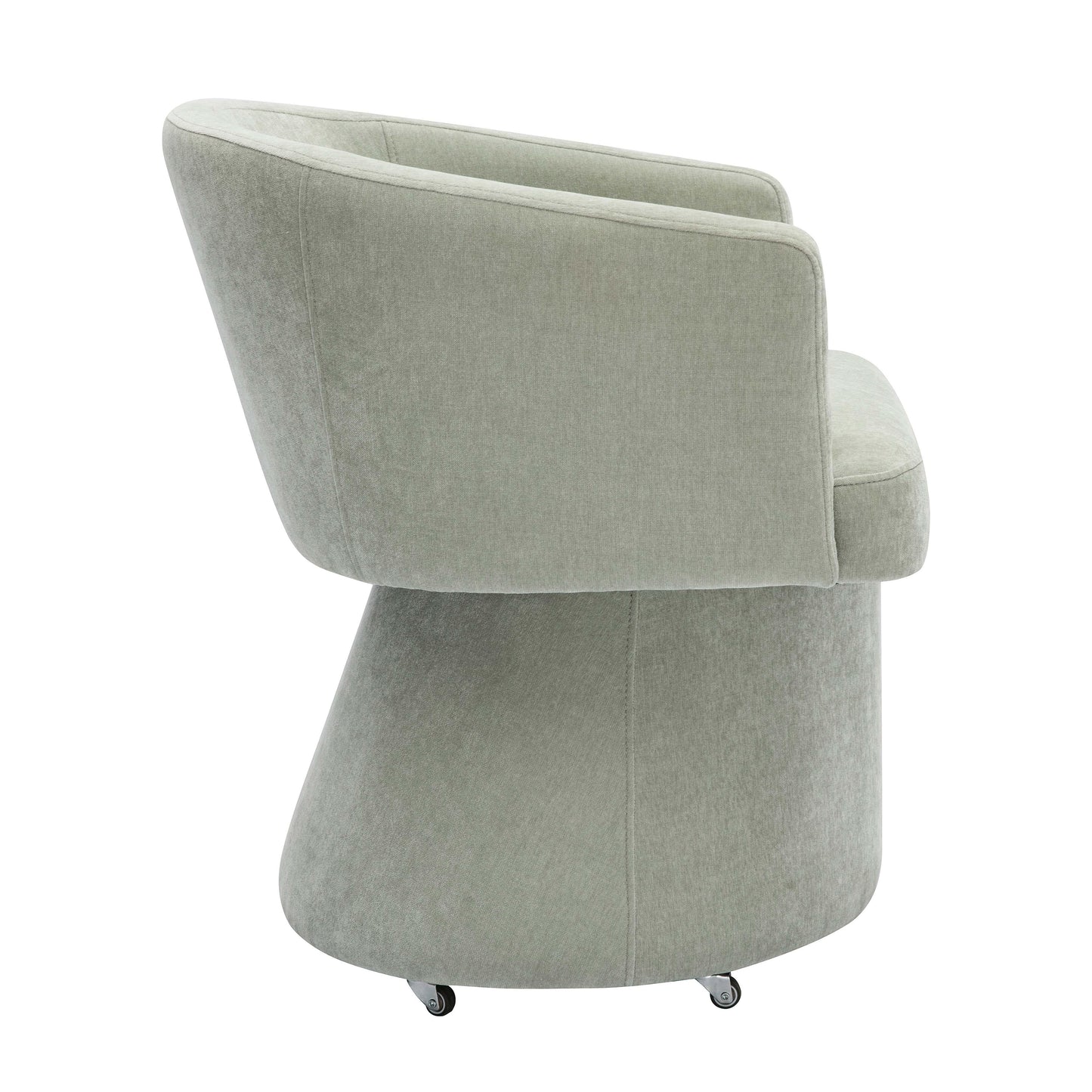 Kristen Taupe Upcycled Chenille Rolling Desk Chair