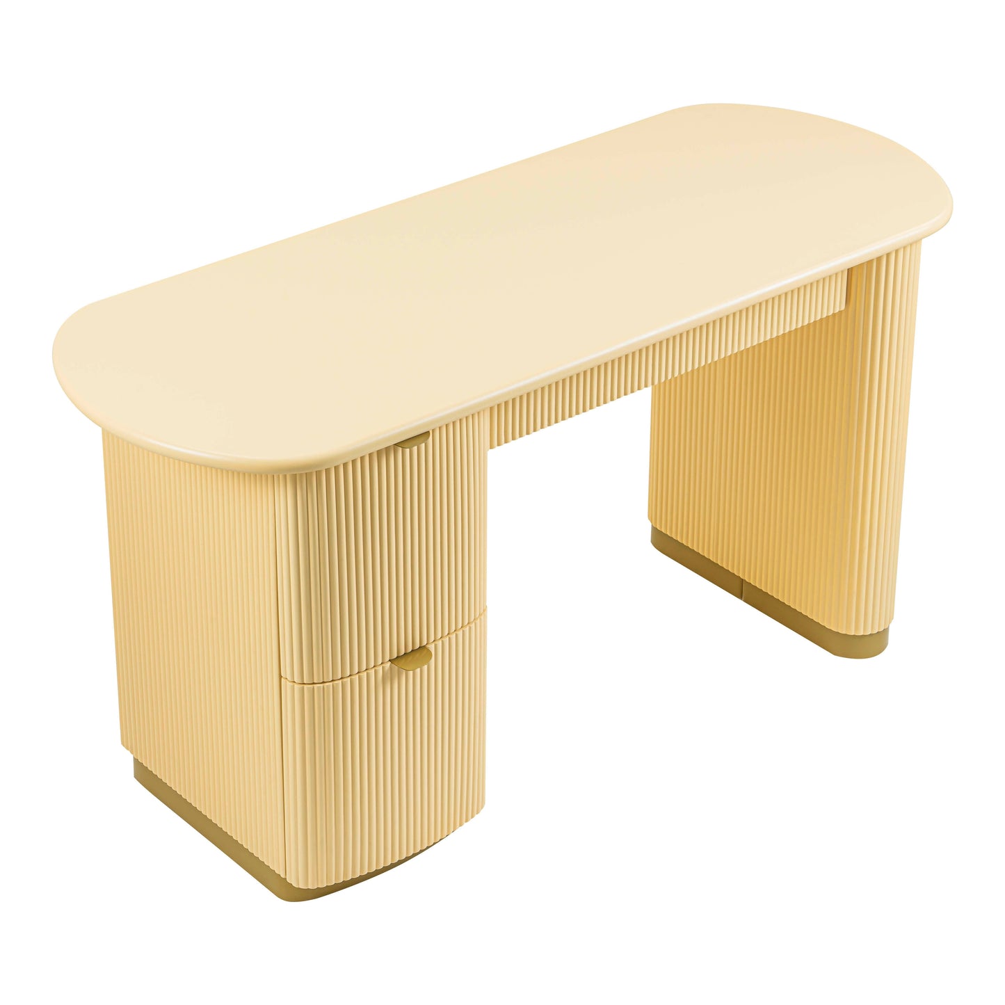 Francesca Yellow Peach 3-Drawer Desk