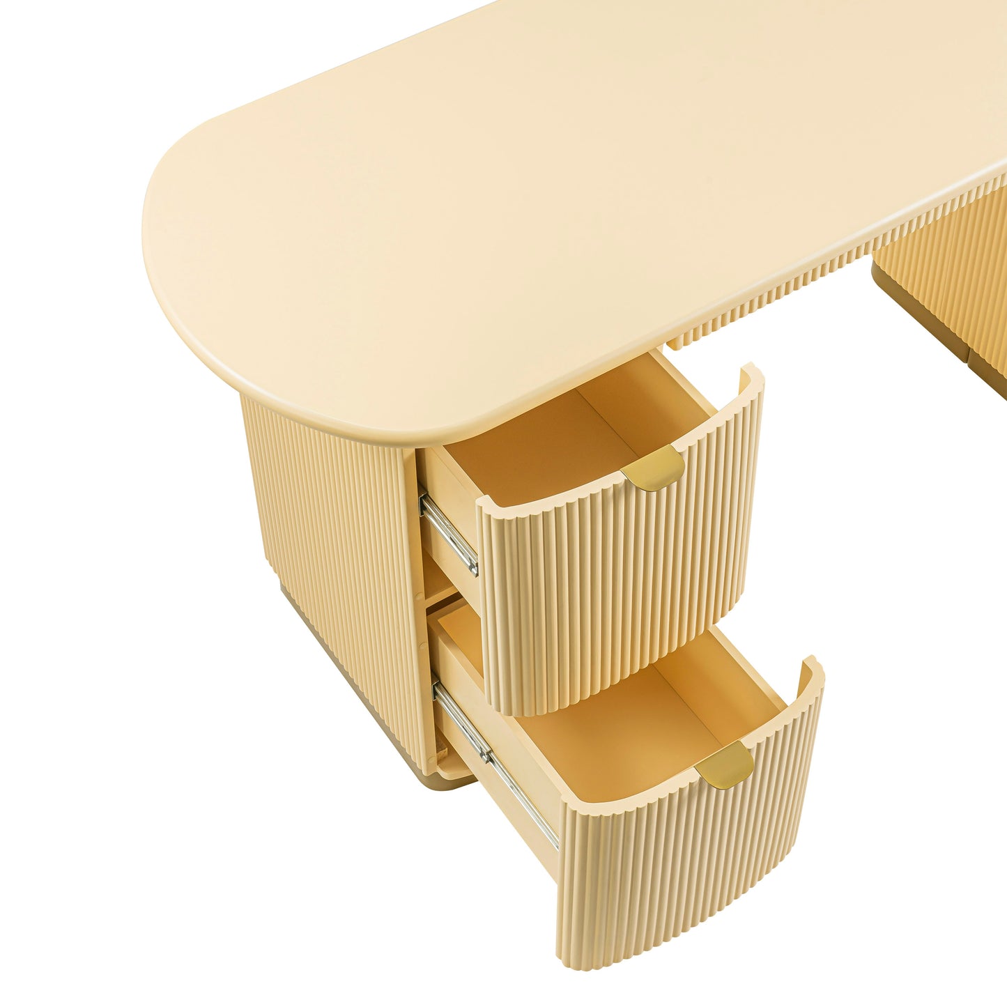 Francesca Yellow Peach 3-Drawer Desk