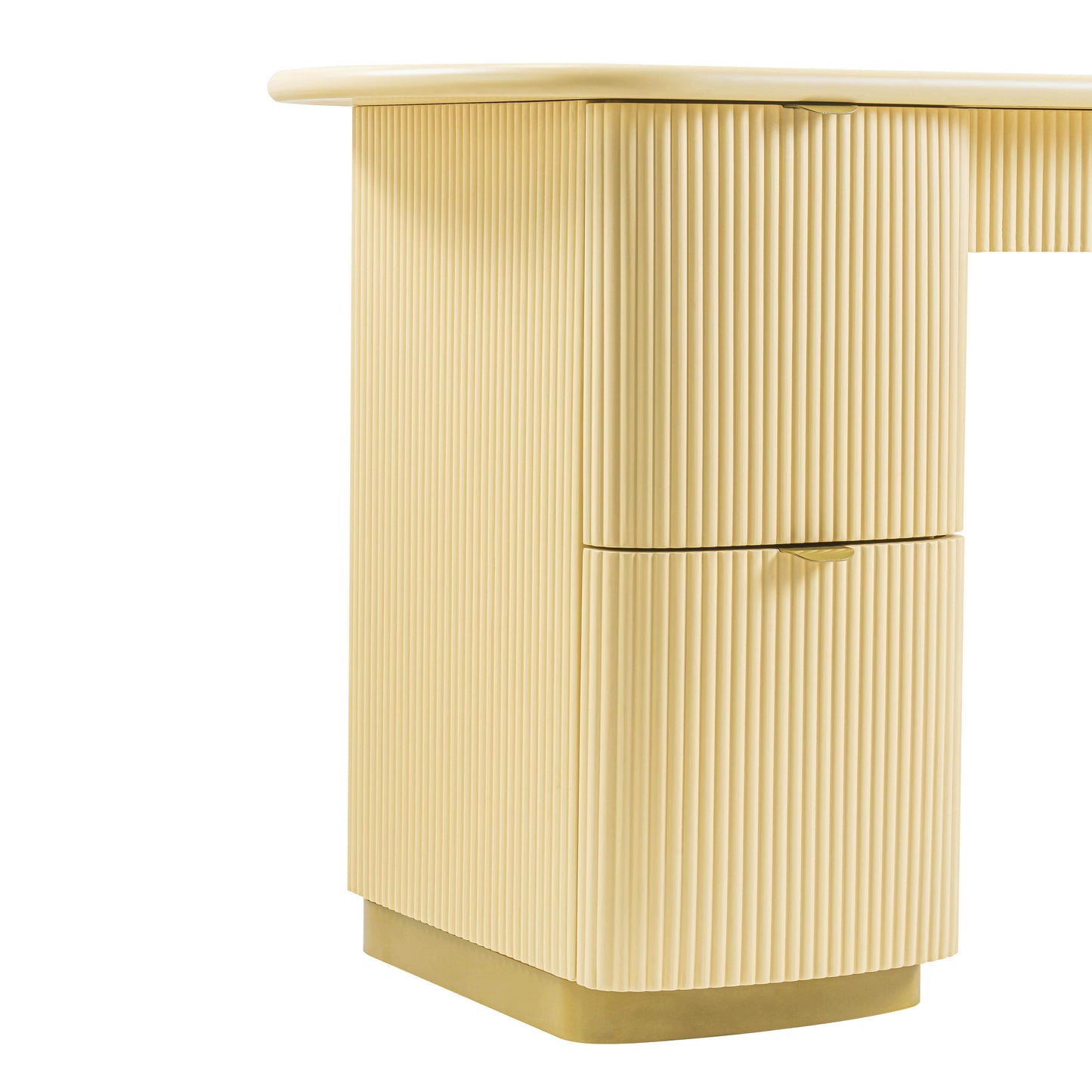 Francesca Yellow Peach 3-Drawer Desk