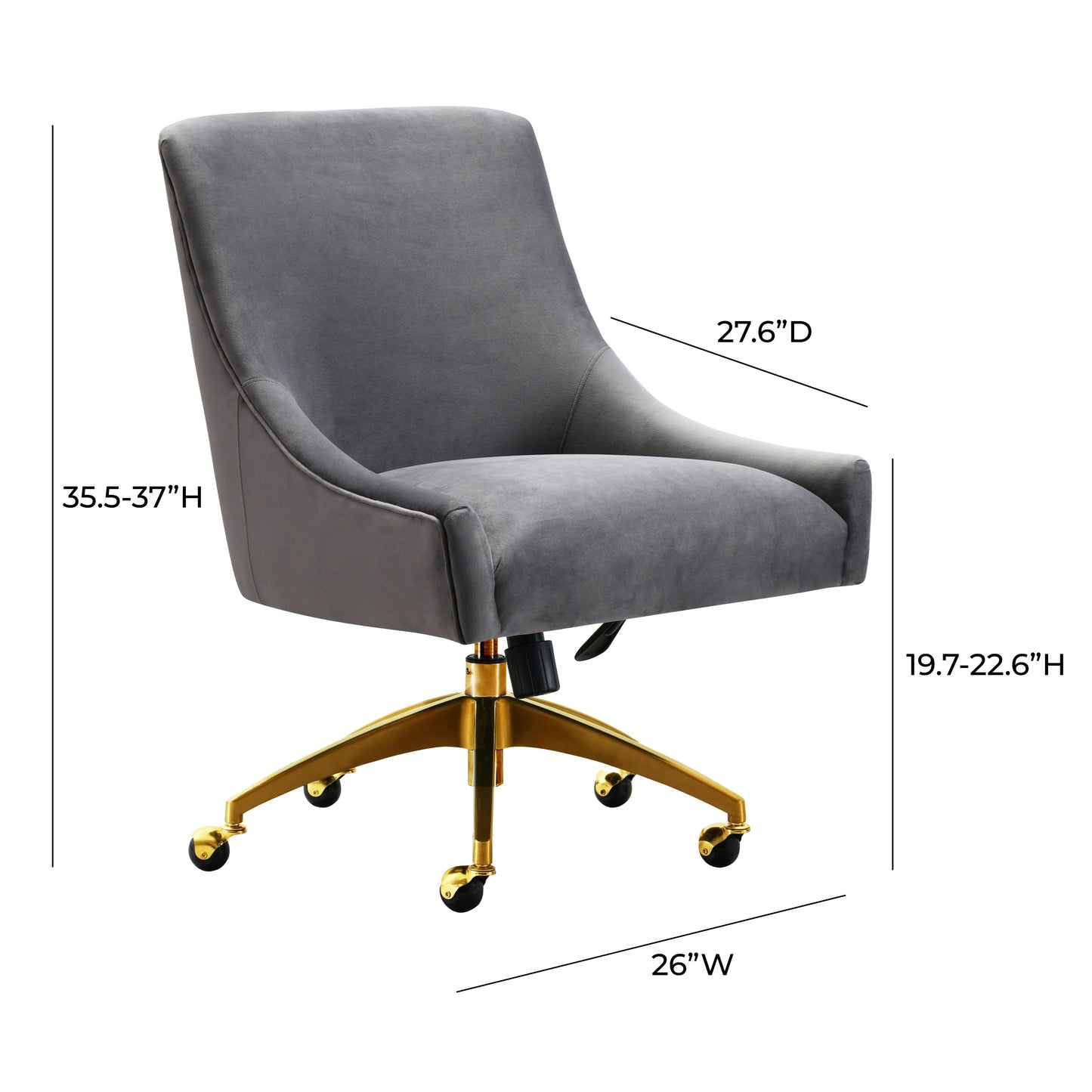 Beatrix Grey Office Swivel Chair