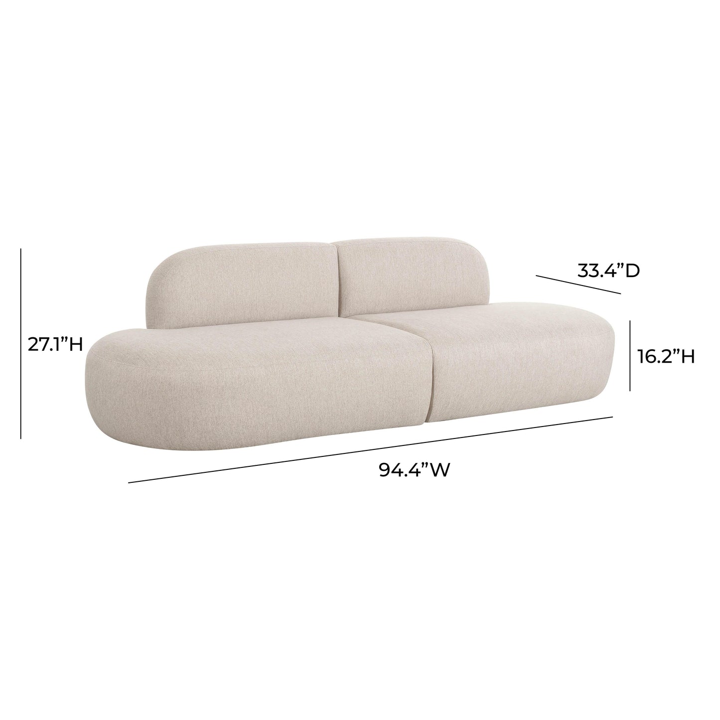 Broohah Cream Boucle Sofa