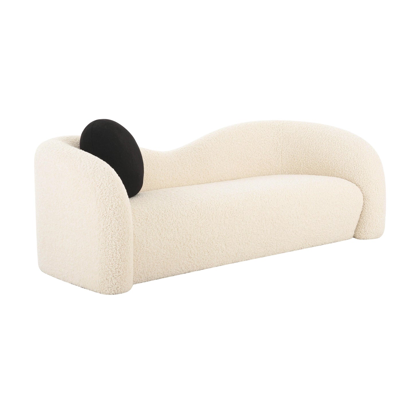 Leonie Beige Faux Shearling Sofa