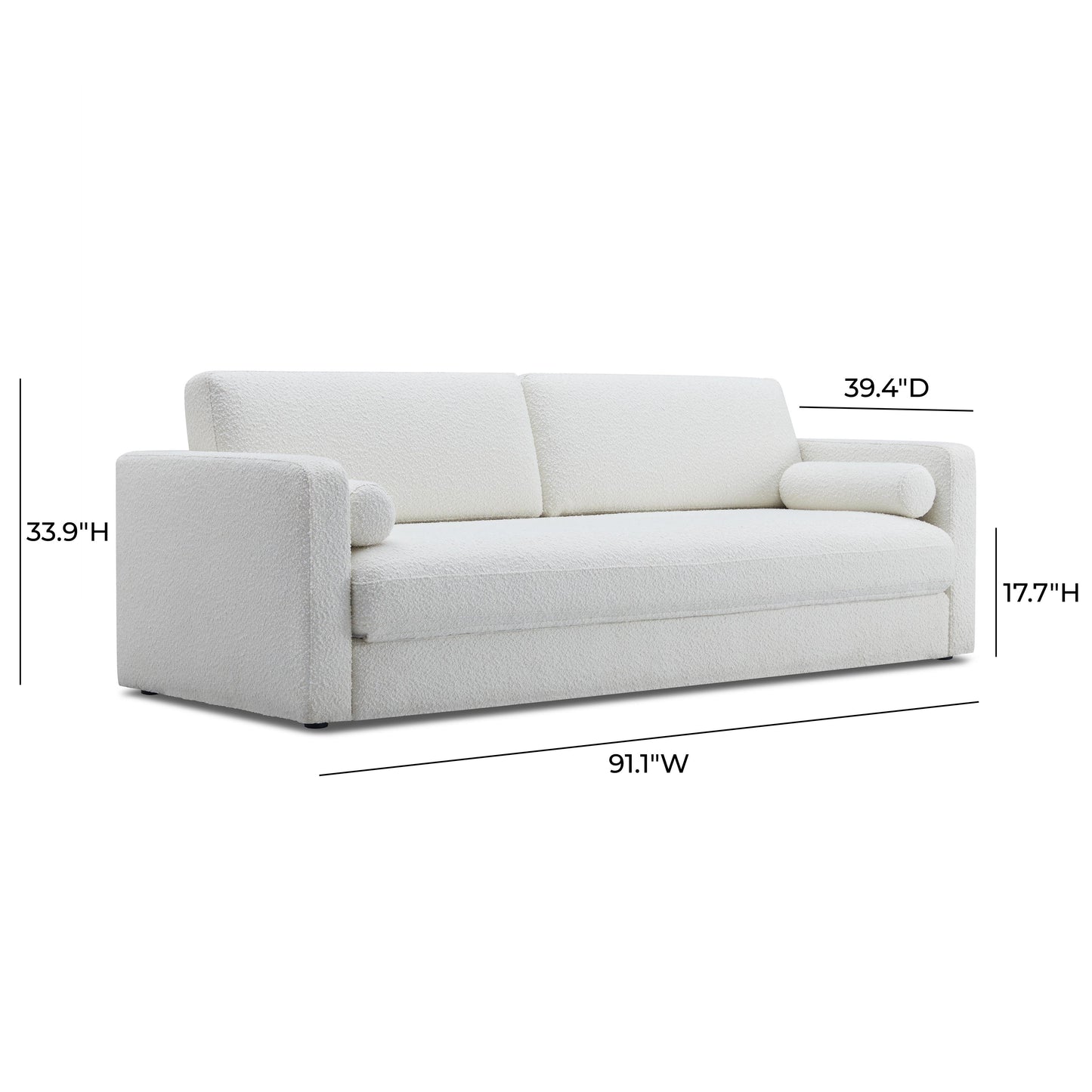 Ryan Cream Boucle Sofa Bed