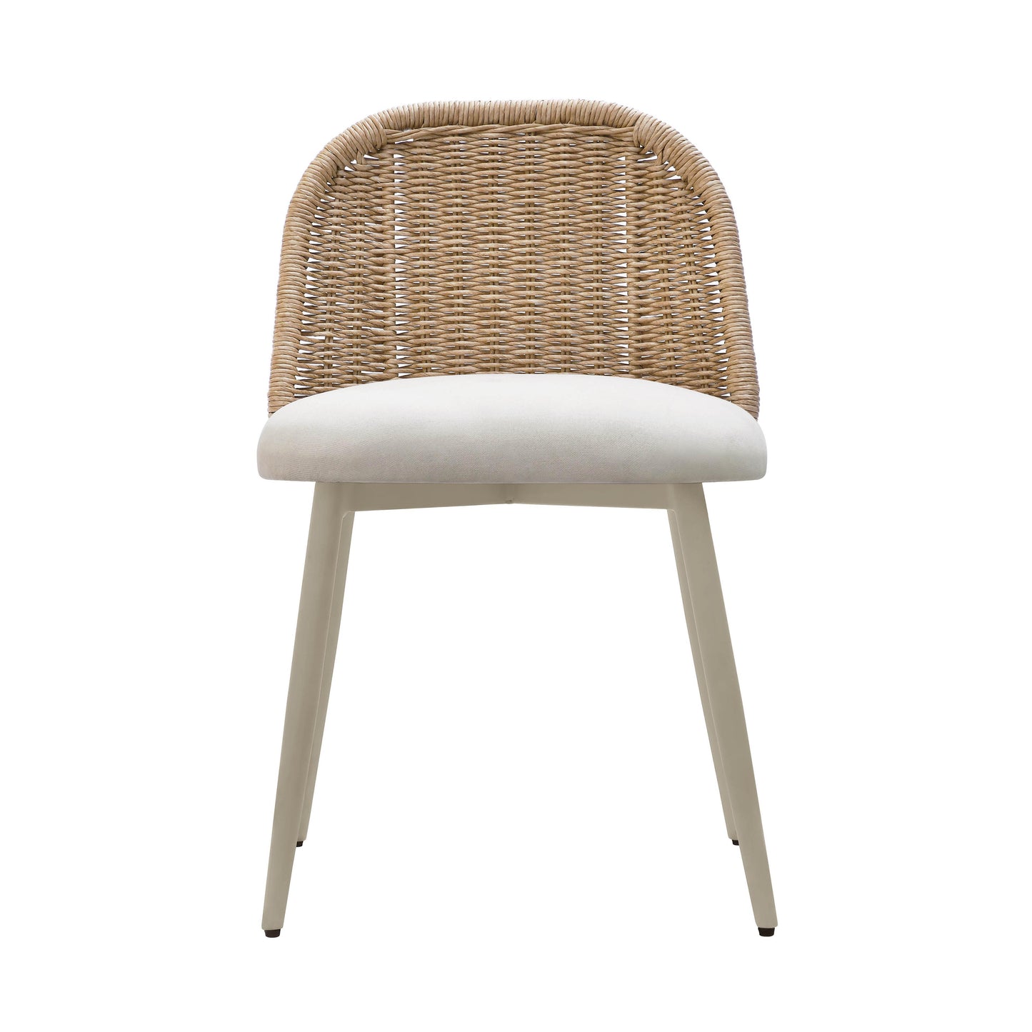 Alexa Cream Performance Fabric Outdoor Dining Chair