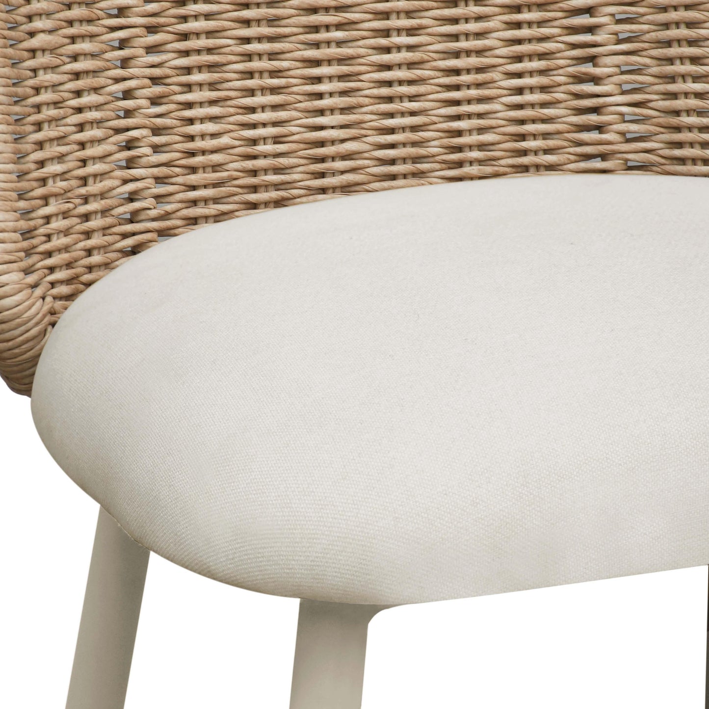 Alexa Cream Performance Fabric Outdoor Dining Chair