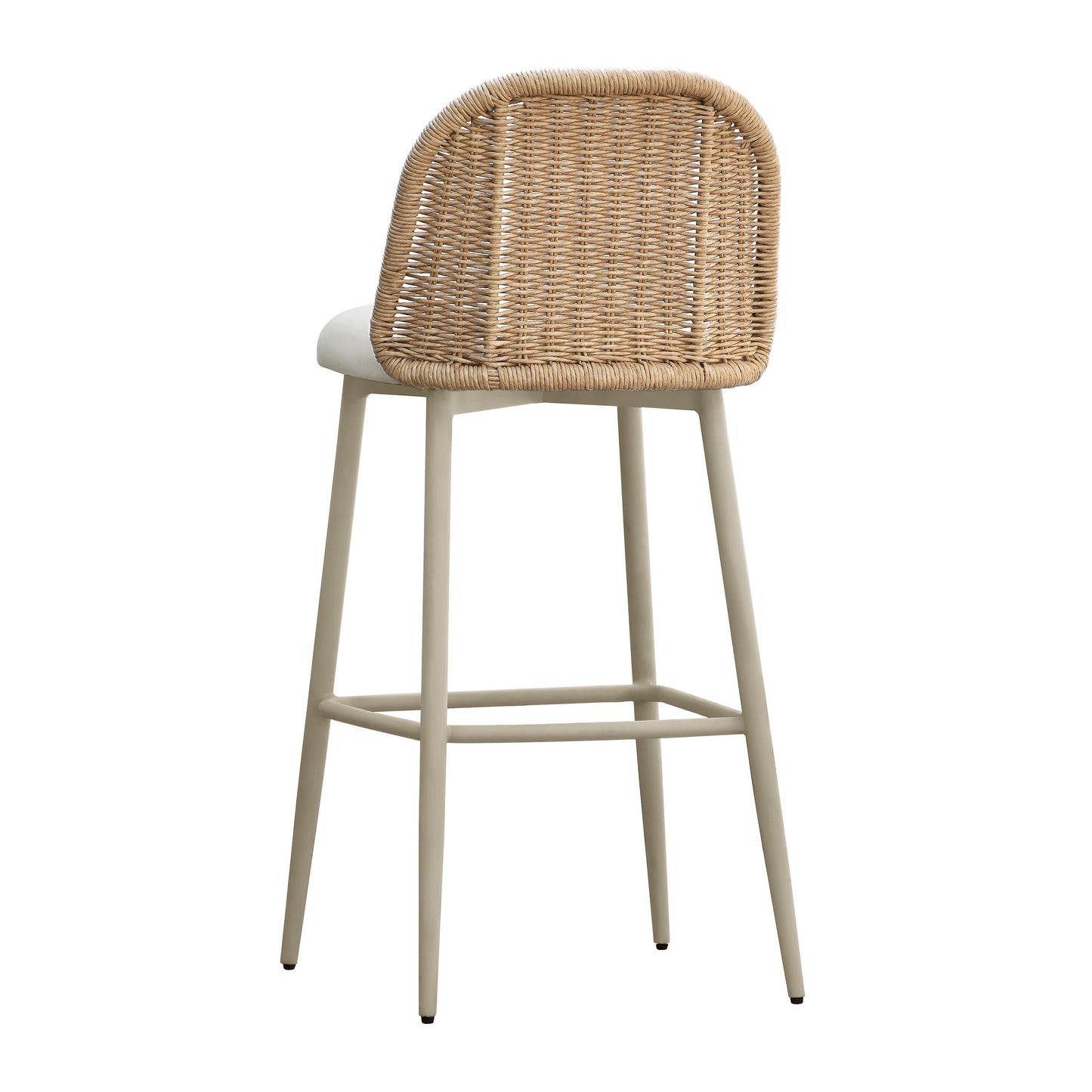 Alexa Cream Performance Fabric Outdoor Barstool