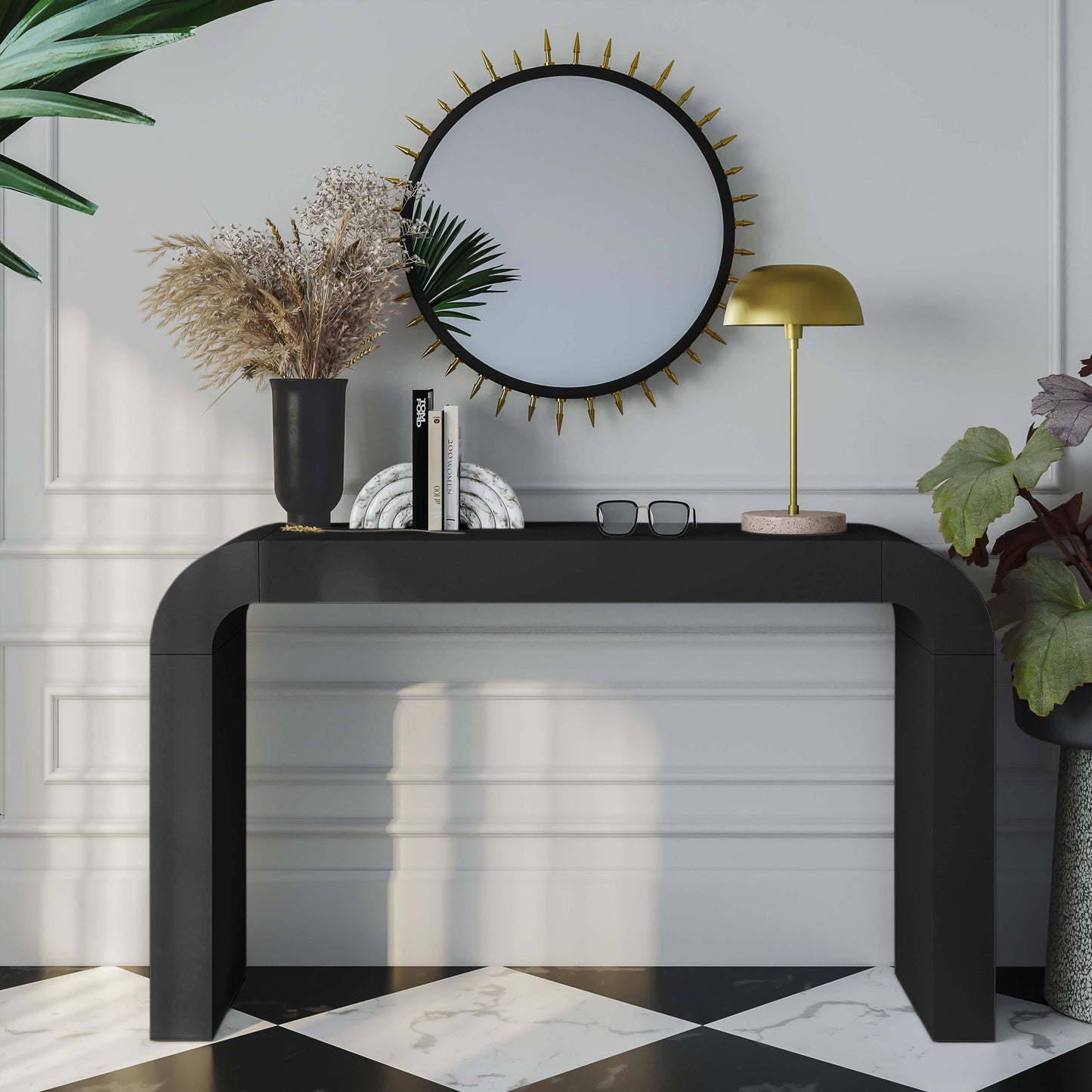 Hump White Console Table