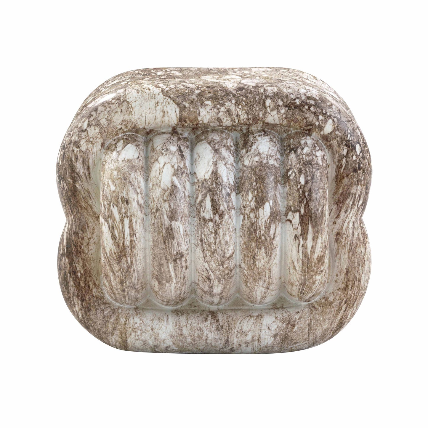 Love Knot Breccia Capraia Faux Marble Indoor / Outdoor Accent Stool