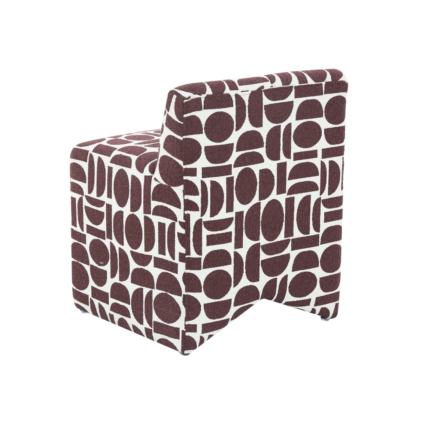 Pippa Black Geometric Jacquard Weave Stool