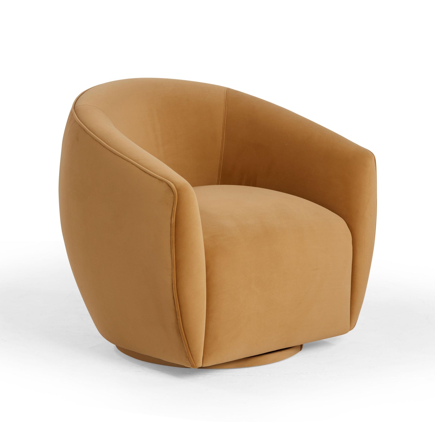 Jordan Tan Velvet Swivel Chair