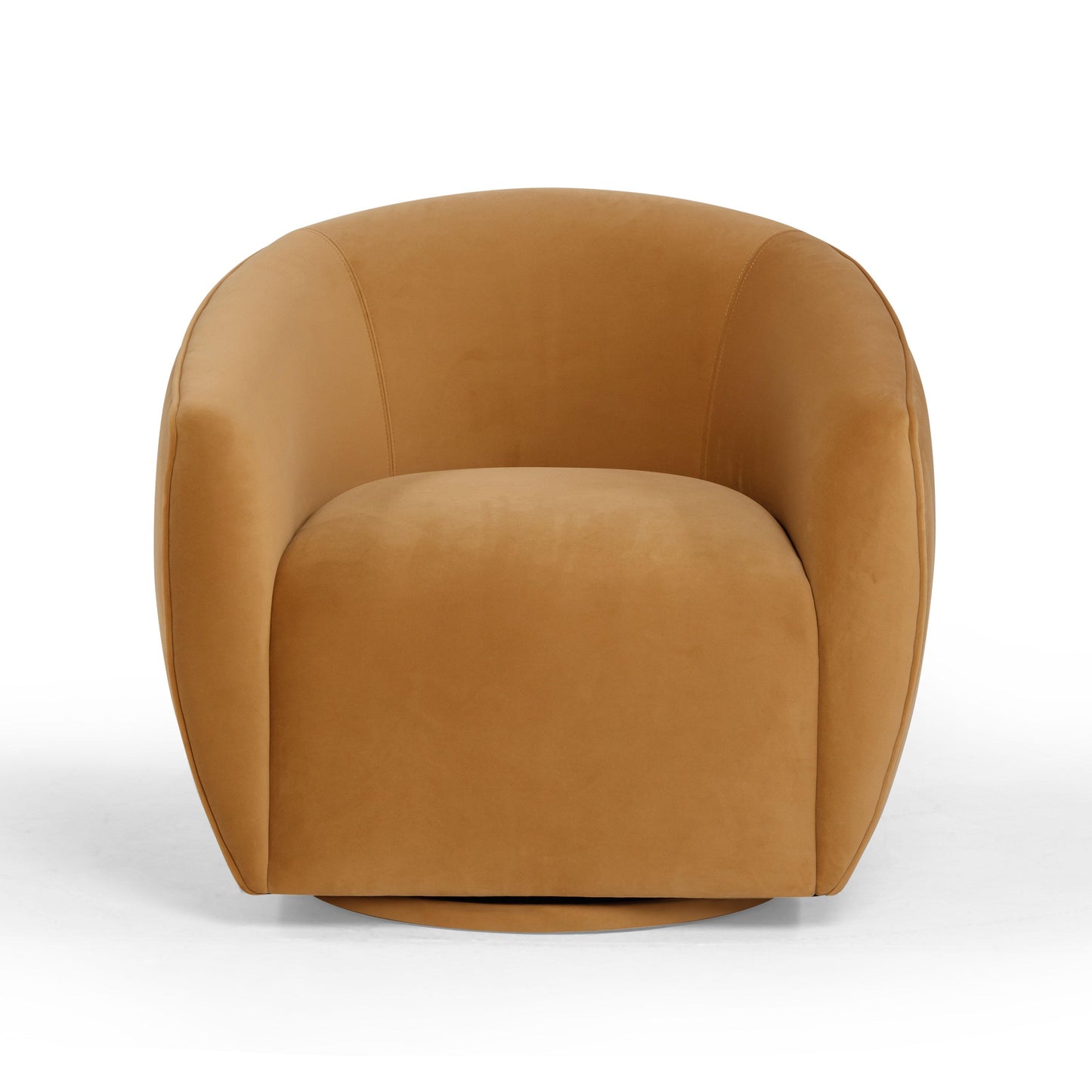 Jordan Tan Velvet Swivel Chair