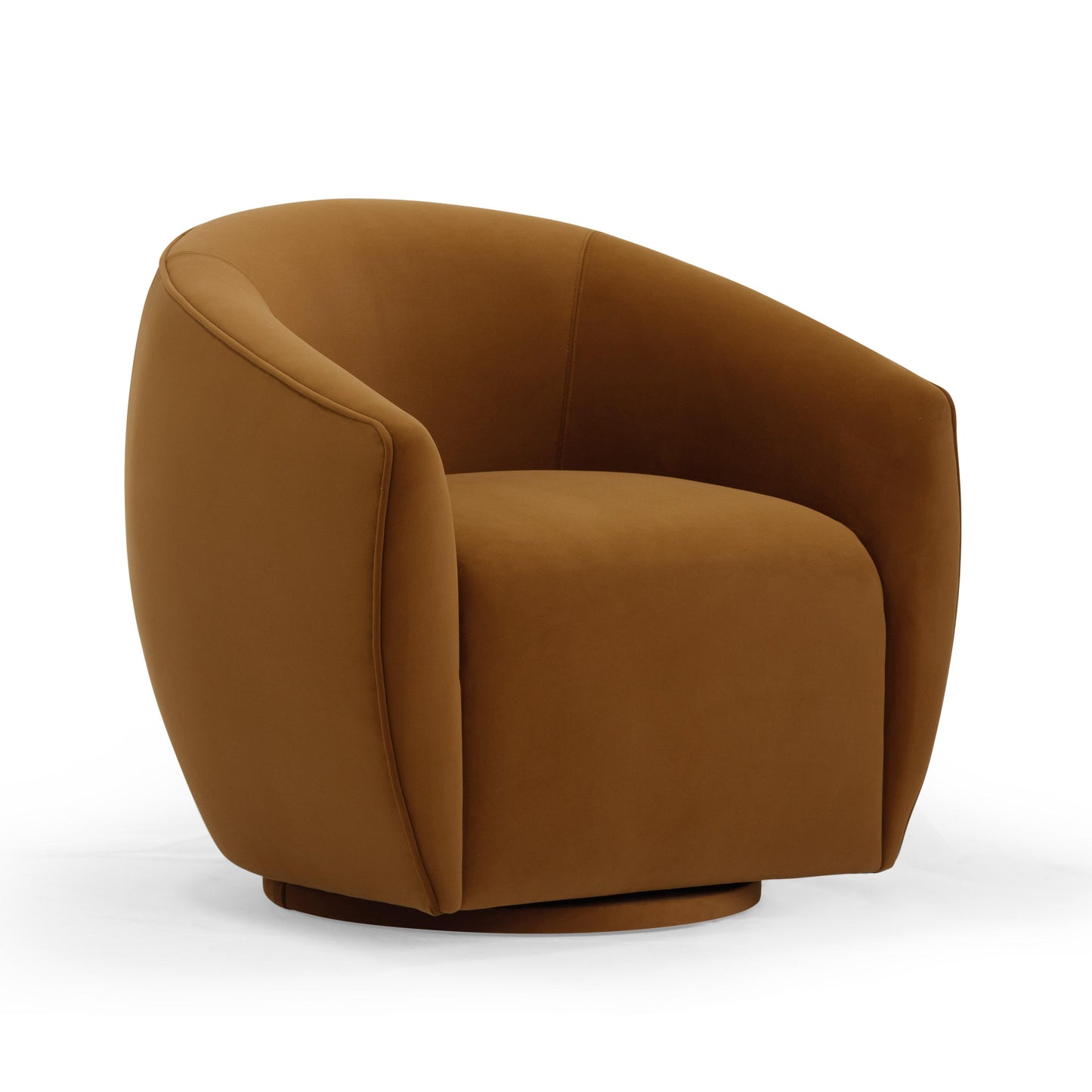 Jordan Tan Velvet Swivel Chair