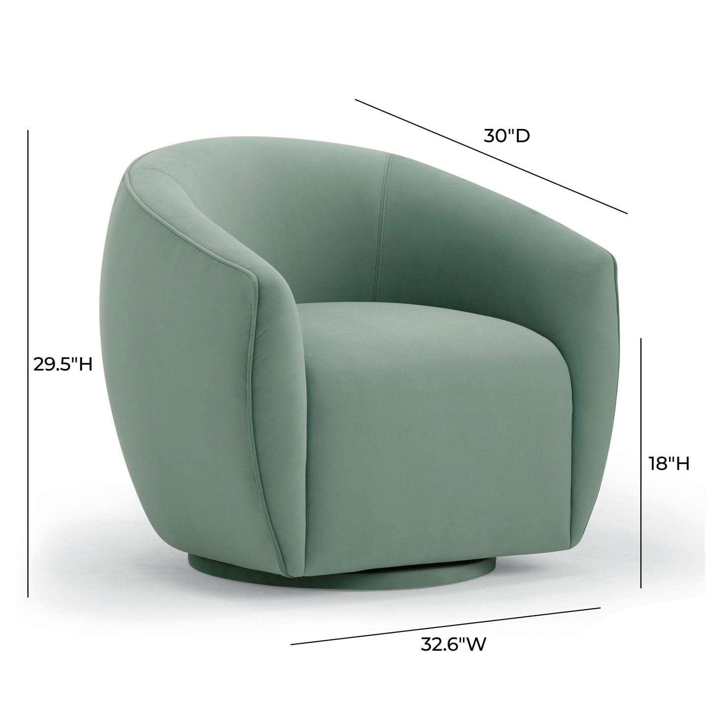 Jordan Tan Velvet Swivel Chair