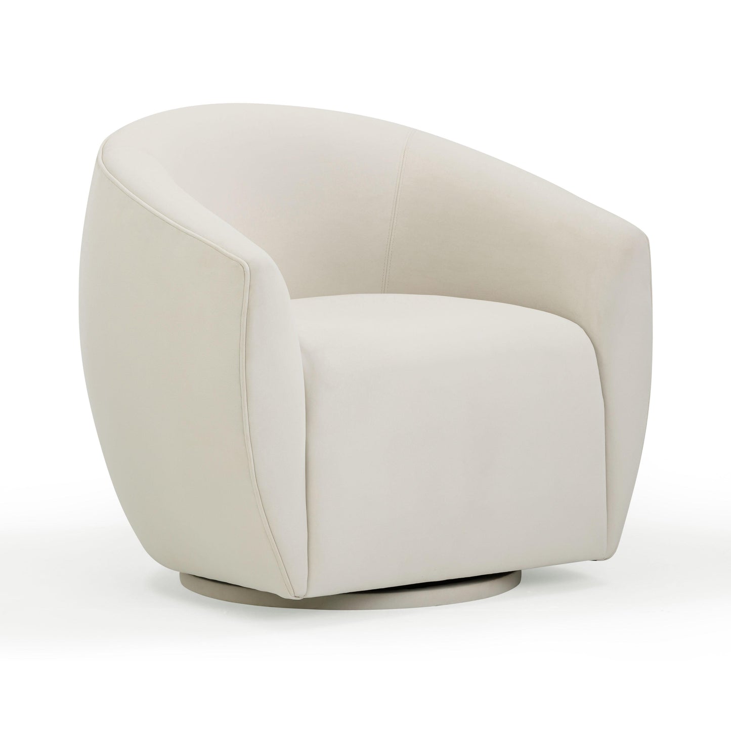 Jordan Tan Velvet Swivel Chair