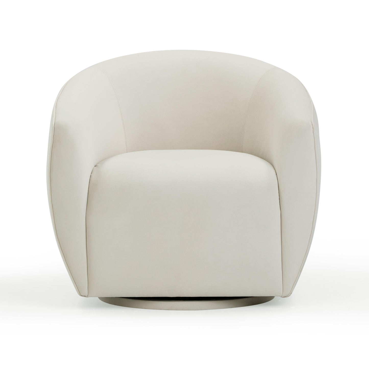 Jordan Tan Velvet Swivel Chair