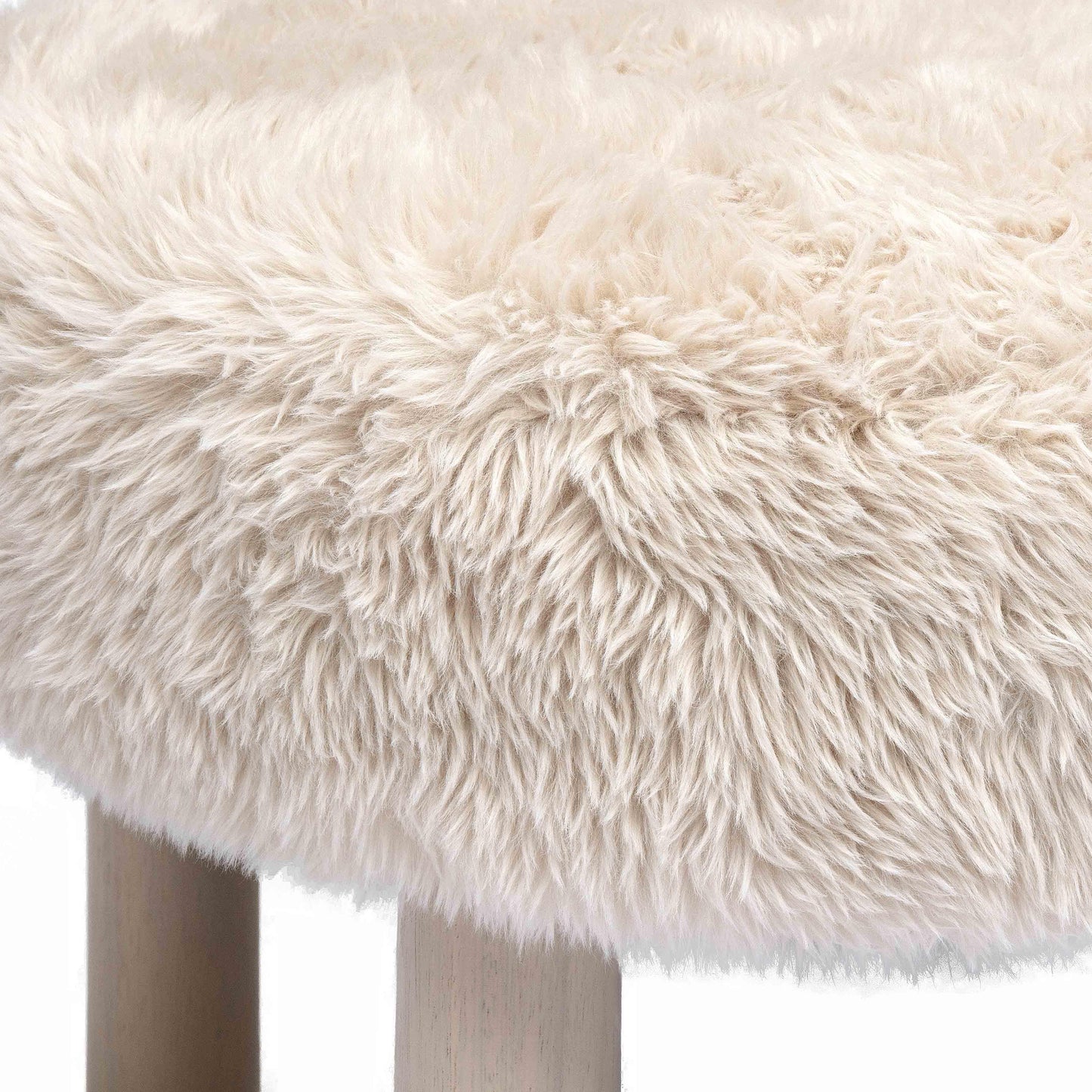 Carmel Natural Vegan Shearling Accent Chair