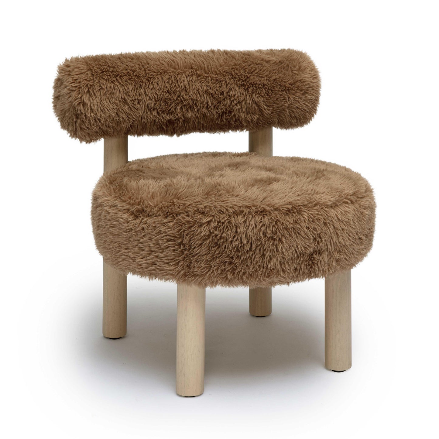 Carmel Natural Vegan Shearling Accent Chair