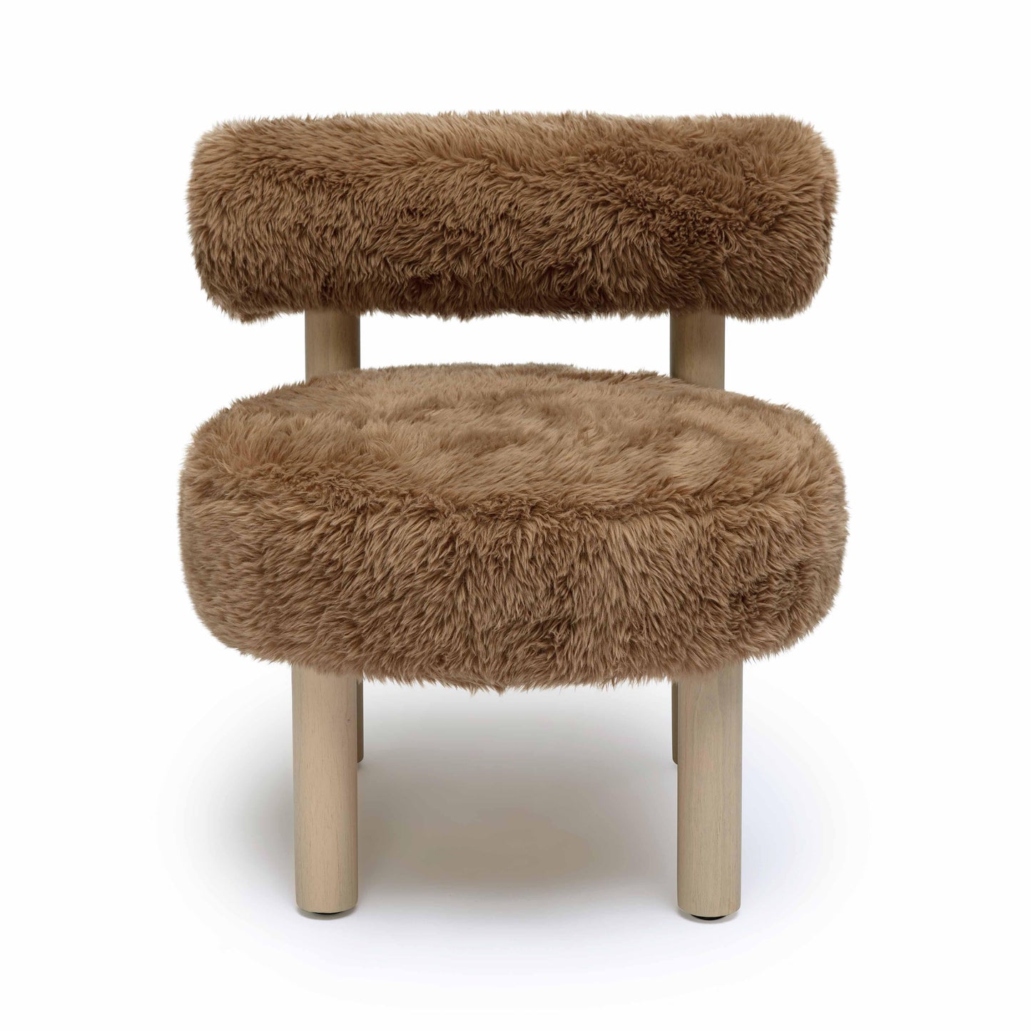 Carmel Natural Vegan Shearling Accent Chair