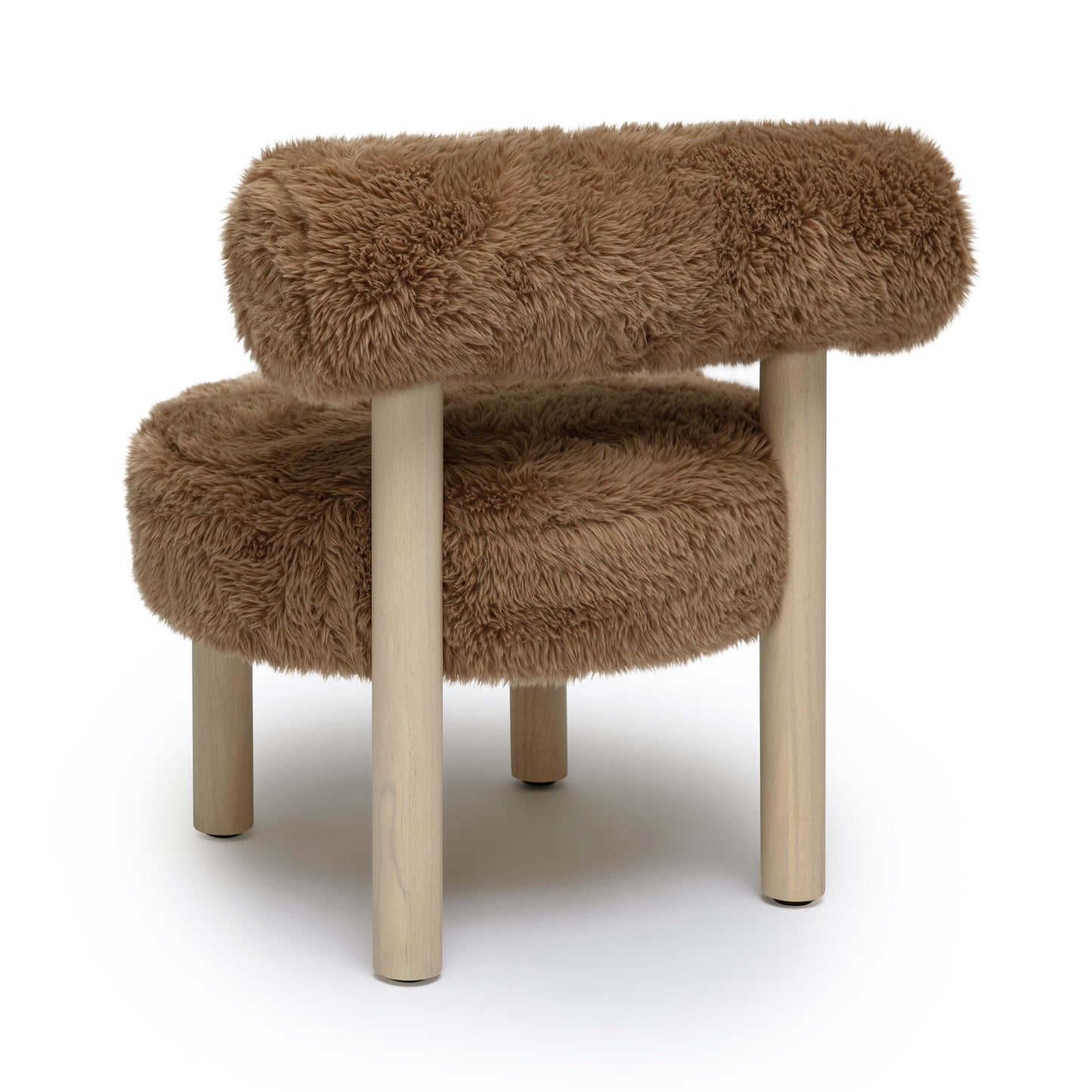 Carmel Natural Vegan Shearling Accent Chair