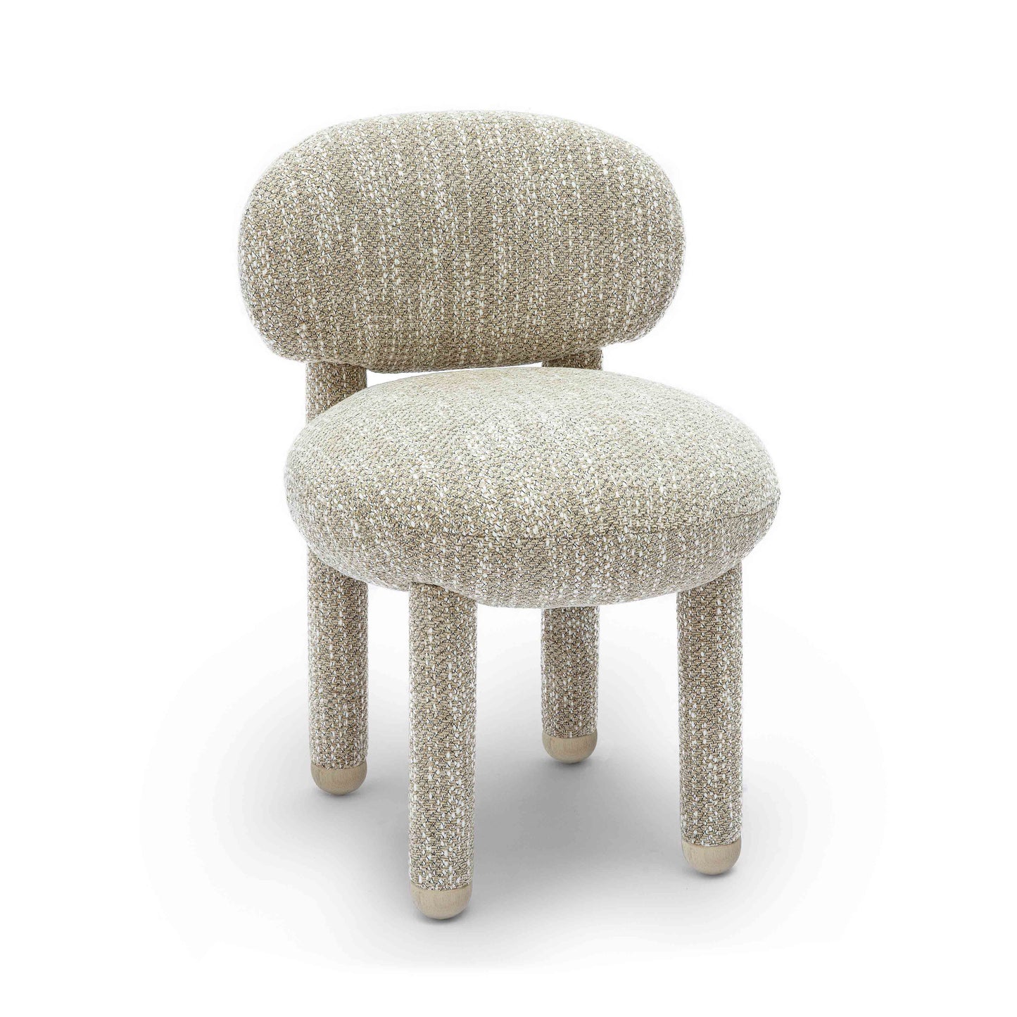 Manu Teal Nubby Performance Fabric Side Chair