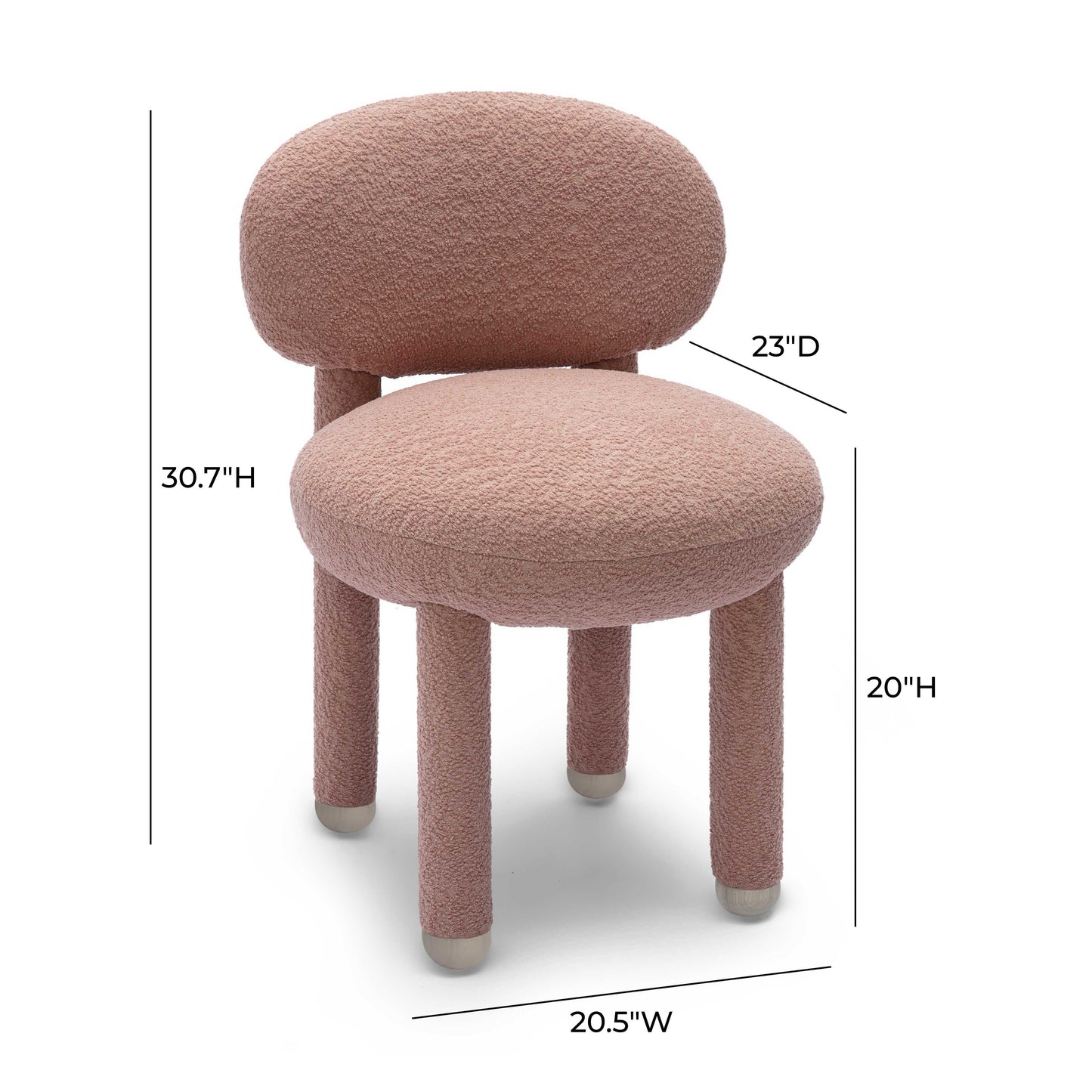 Manu Teal Nubby Performance Fabric Side Chair