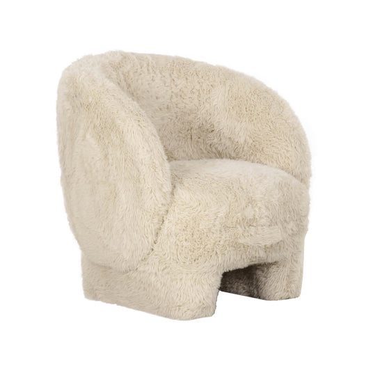 Kiki Natural Vegan Shearling Accent Chair