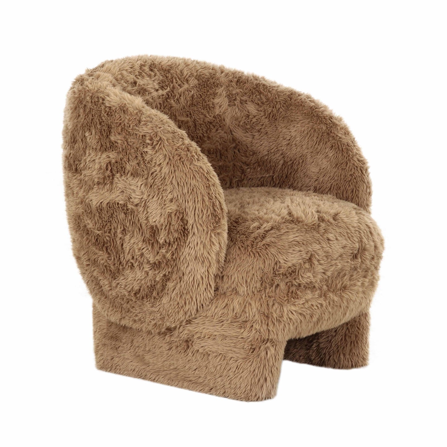 Kiki Natural Vegan Shearling Accent Chair