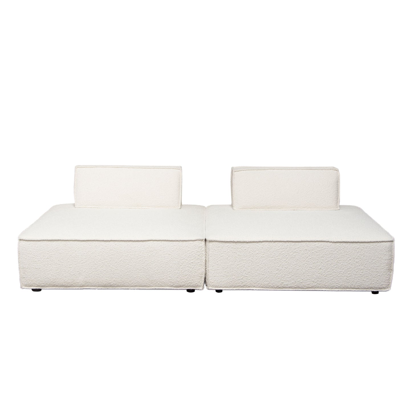 Cara Square Modular Lounger in Ivory