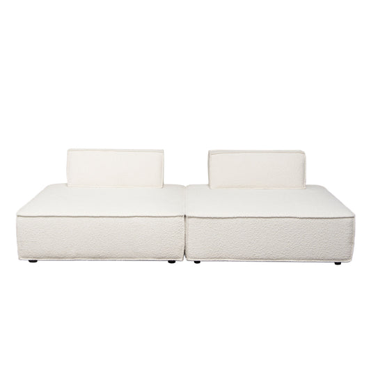 Cara Square Modular Lounger in Ivory