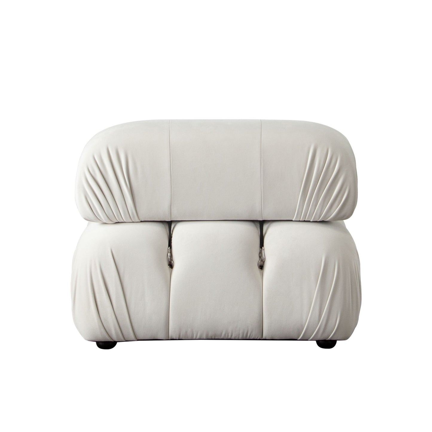 Paloma Armless Chair in Light Cream Velvet by Diamond Sofa