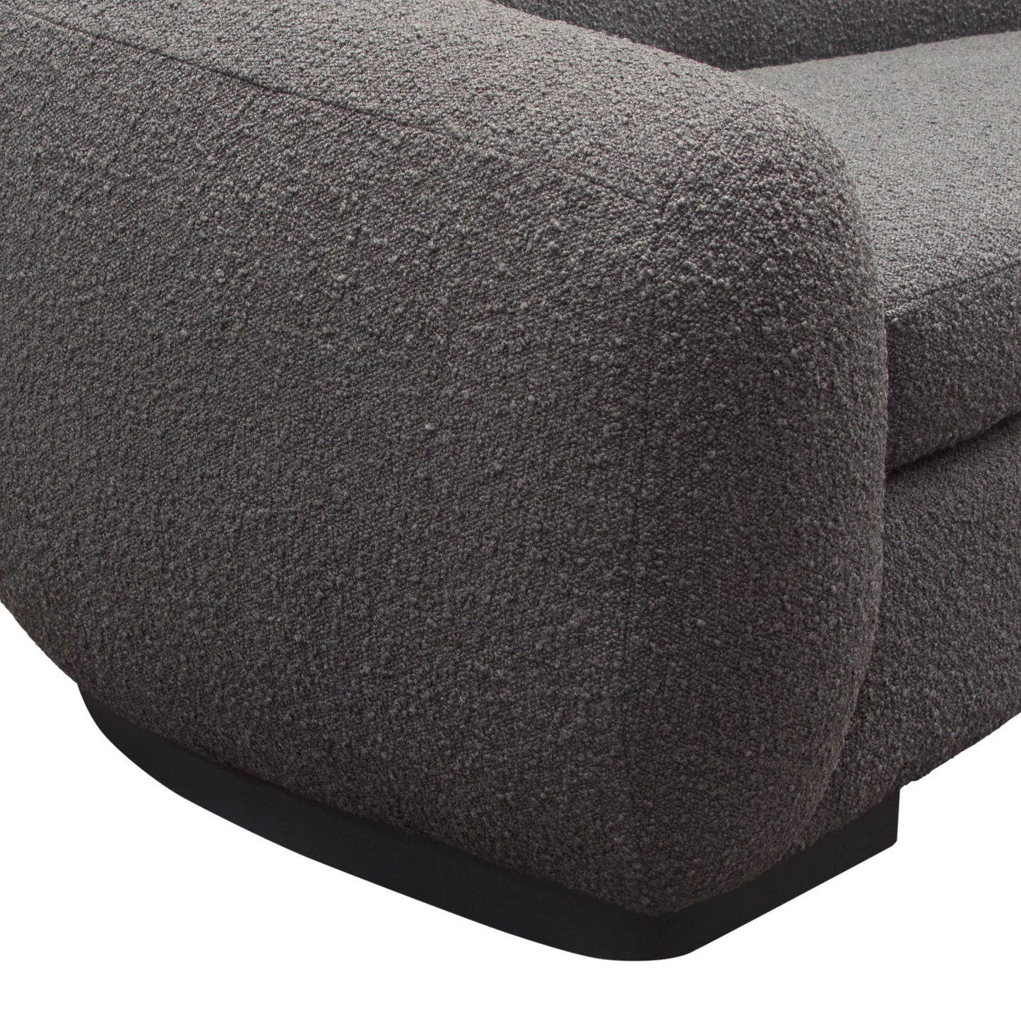 Pascal Sofa Boucle Textured Fabric w/ Contoured Arms & Back