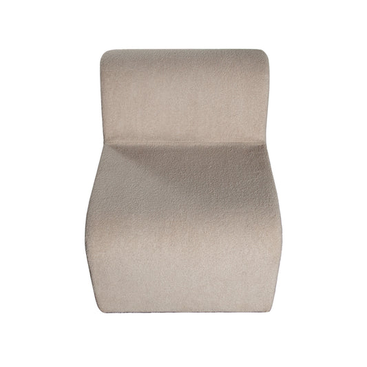 Lana Accent Chair in Camel Looped Shearling Fabric